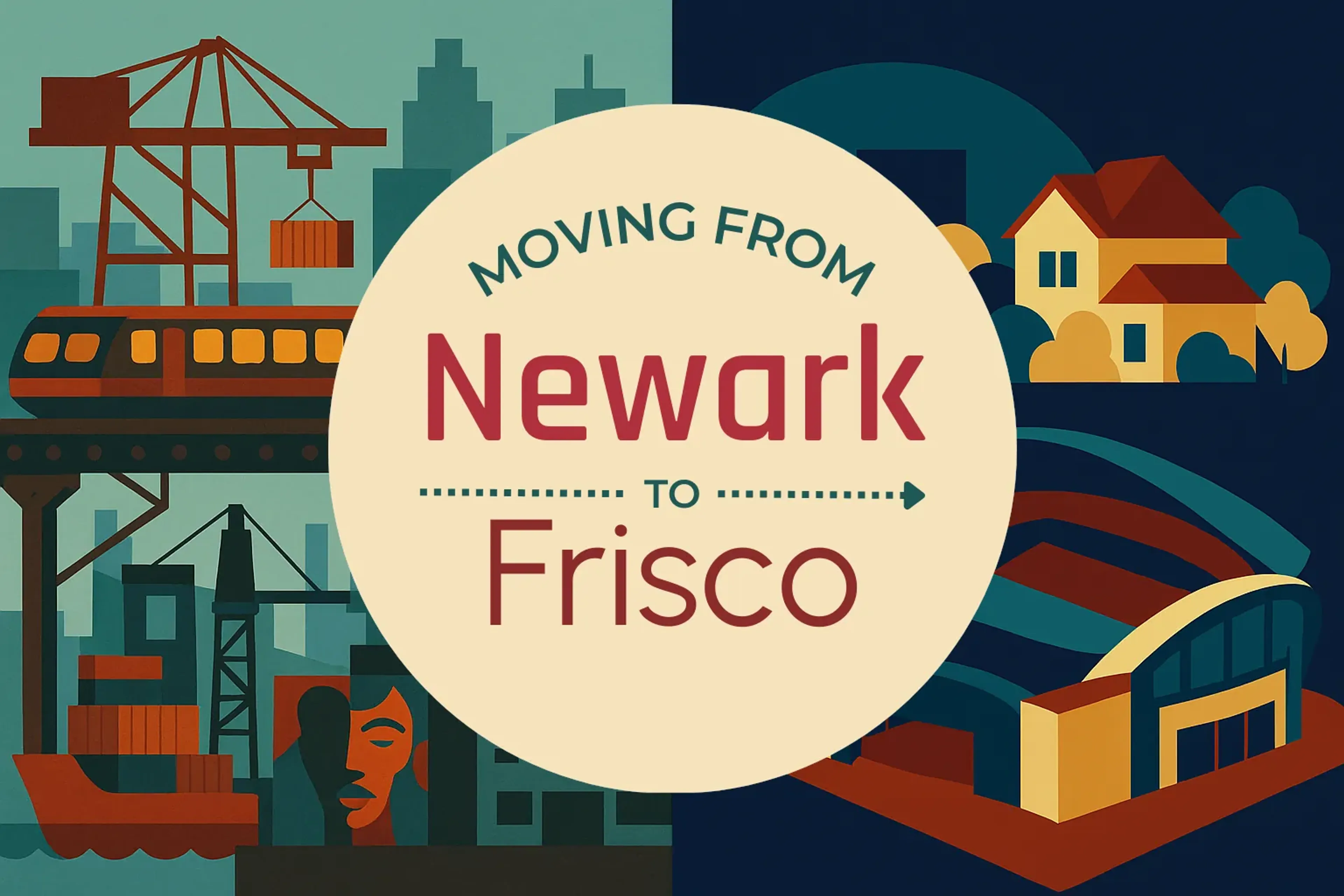 Side-by-side comparison of Newark to Frisco moving companies