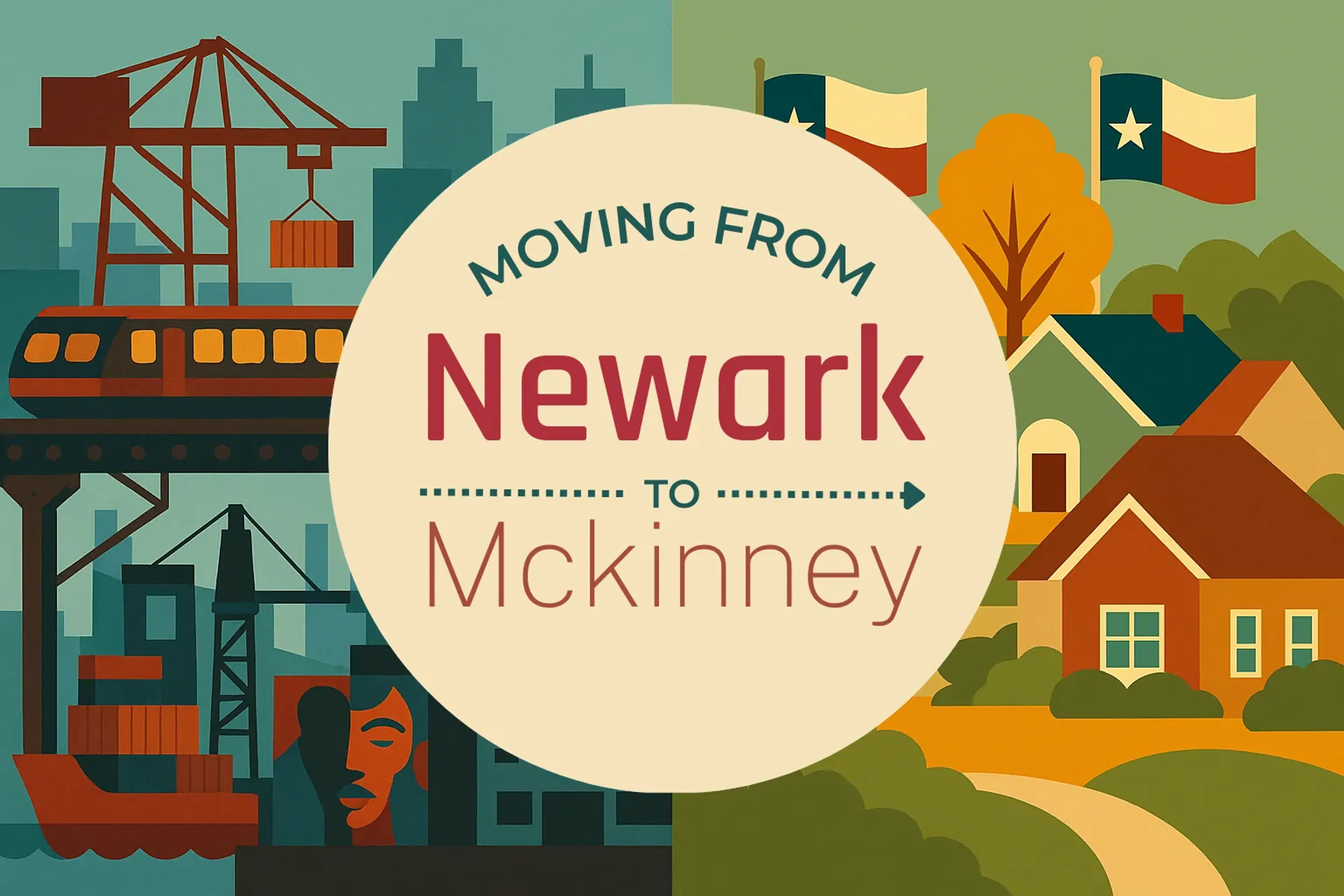 Side-by-side comparison of Newark to Mckinney moving companies