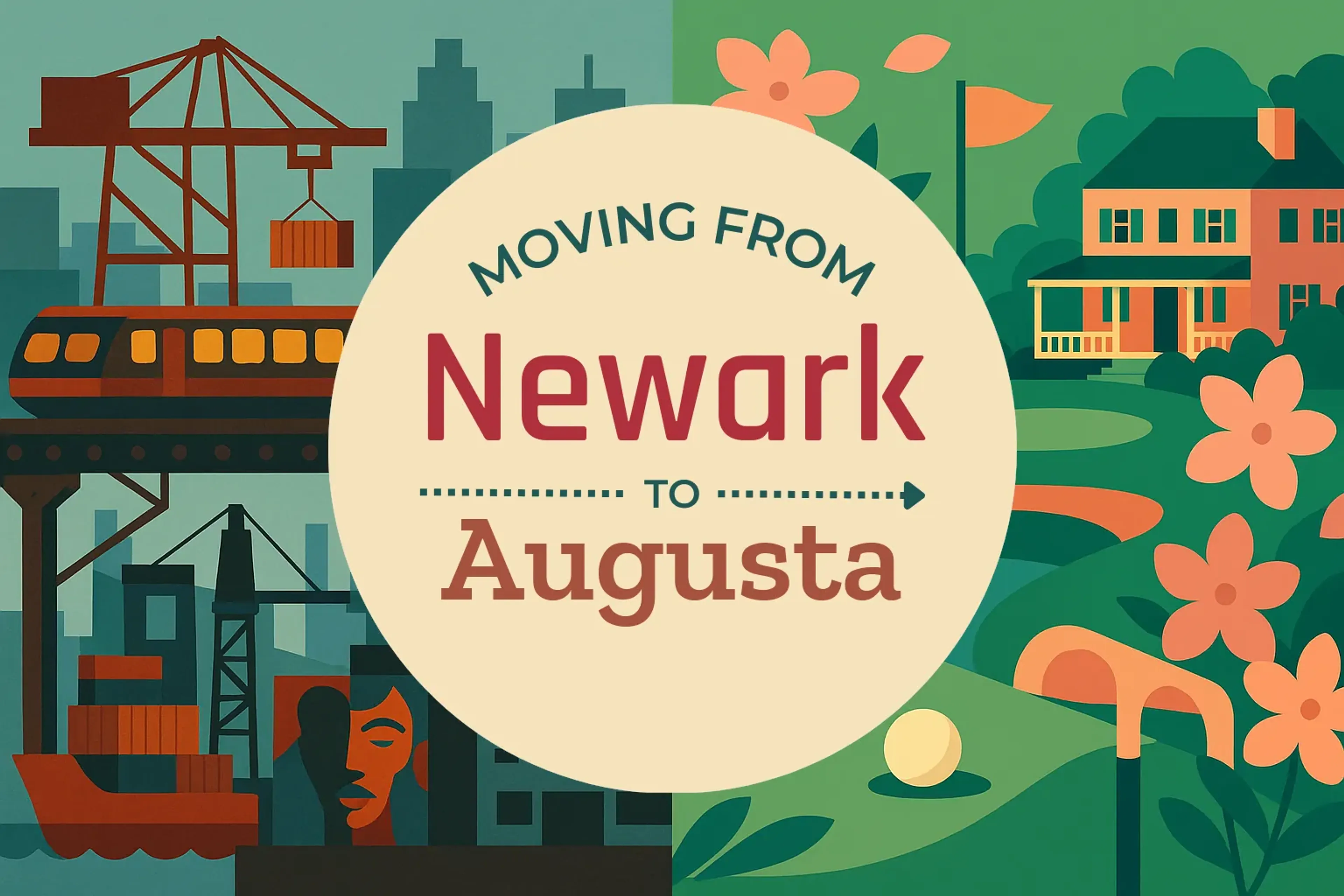 Side-by-side comparison of Newark to Augusta moving companies