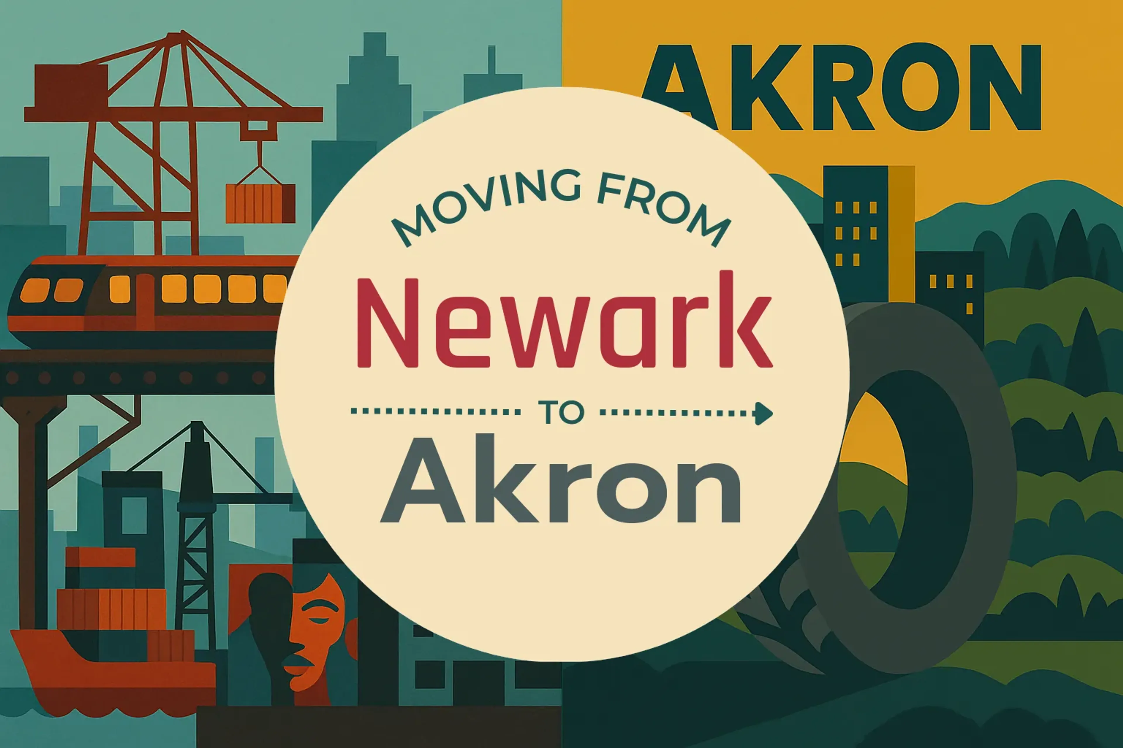 Side-by-side comparison of Newark to Akron moving companies