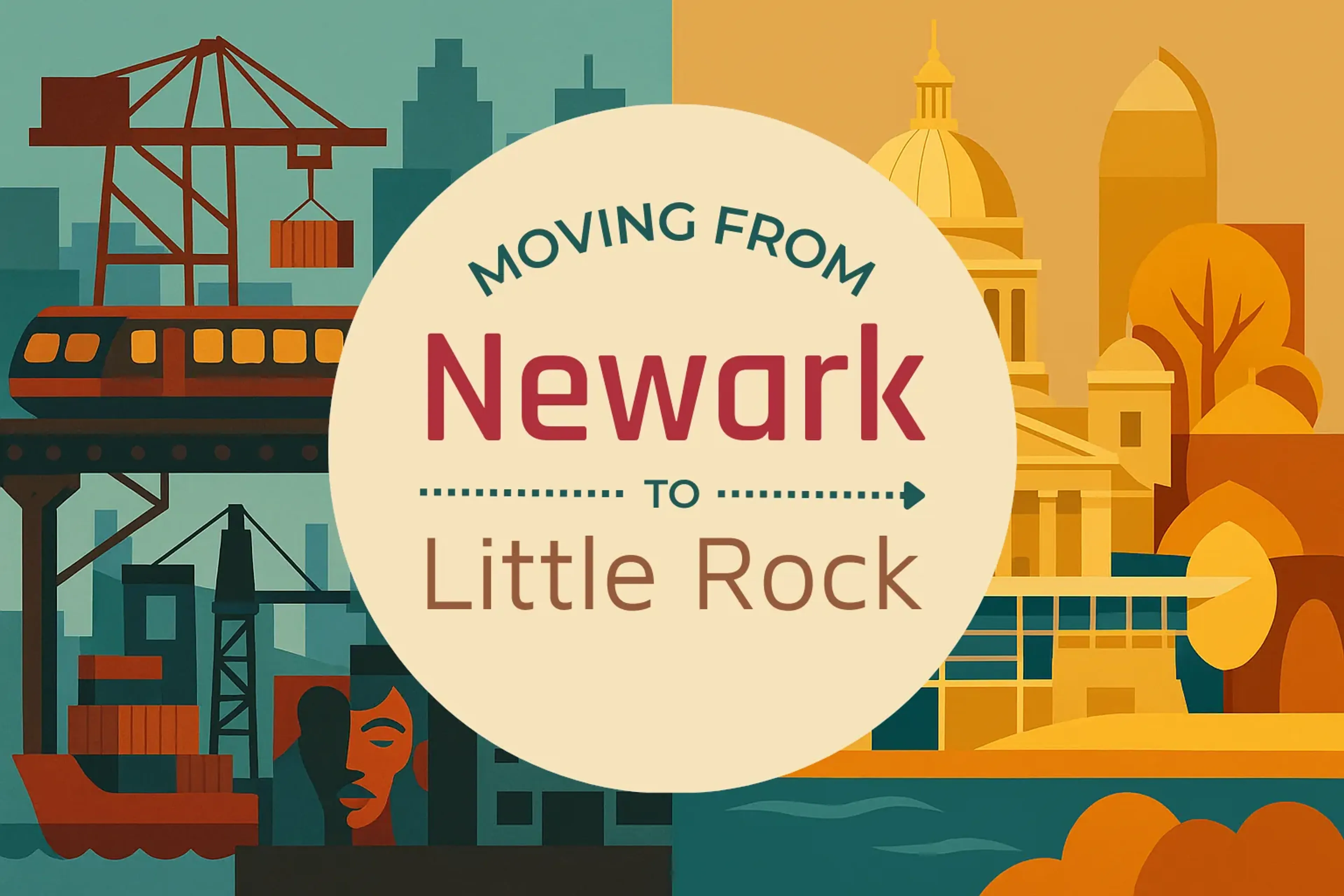 Side-by-side comparison of Newark to Little Rock moving companies