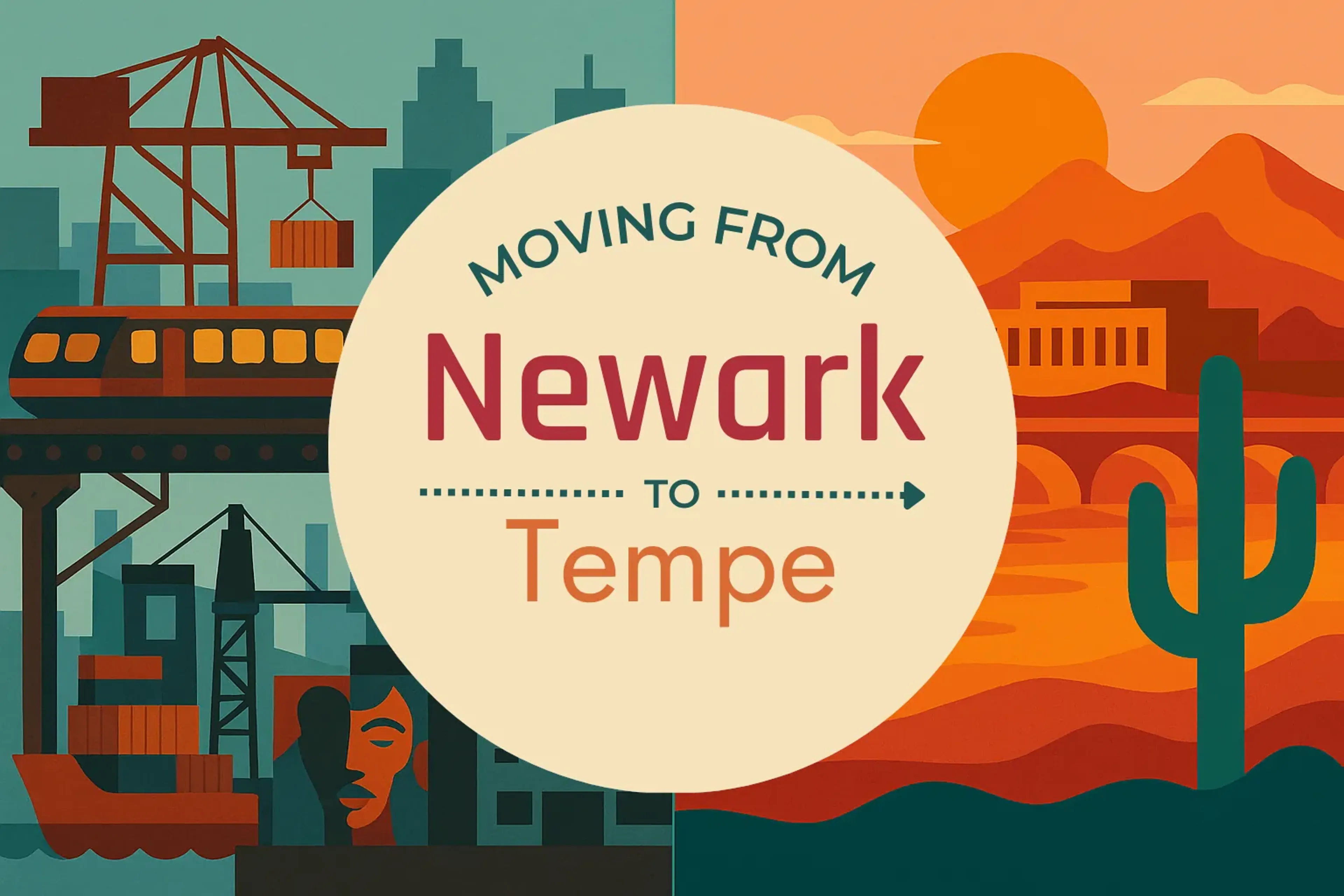Side-by-side comparison of Newark to Tempe moving companies