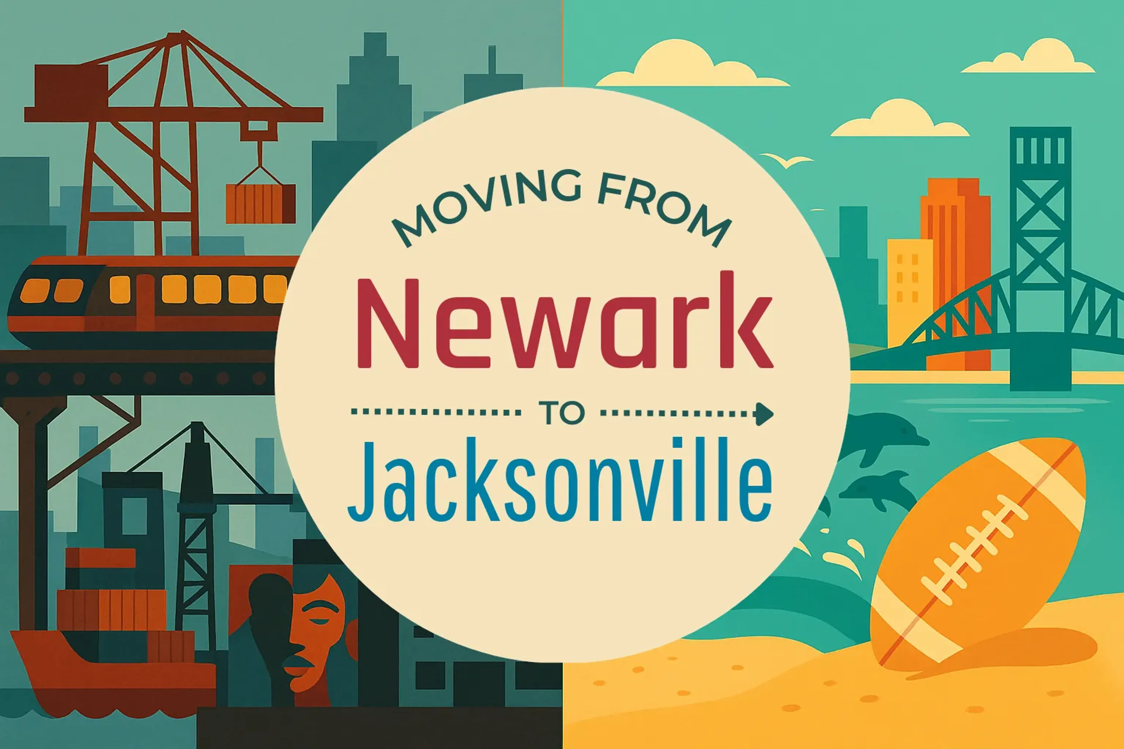 Side-by-side comparison of Newark to Jacksonville moving companies
