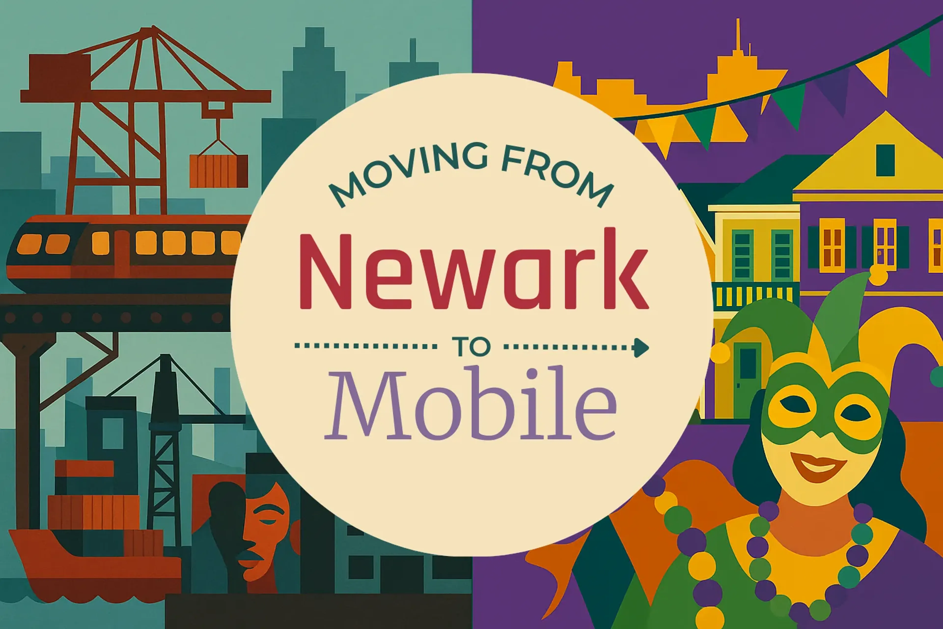 Side-by-side comparison of Newark to Mobile moving companies