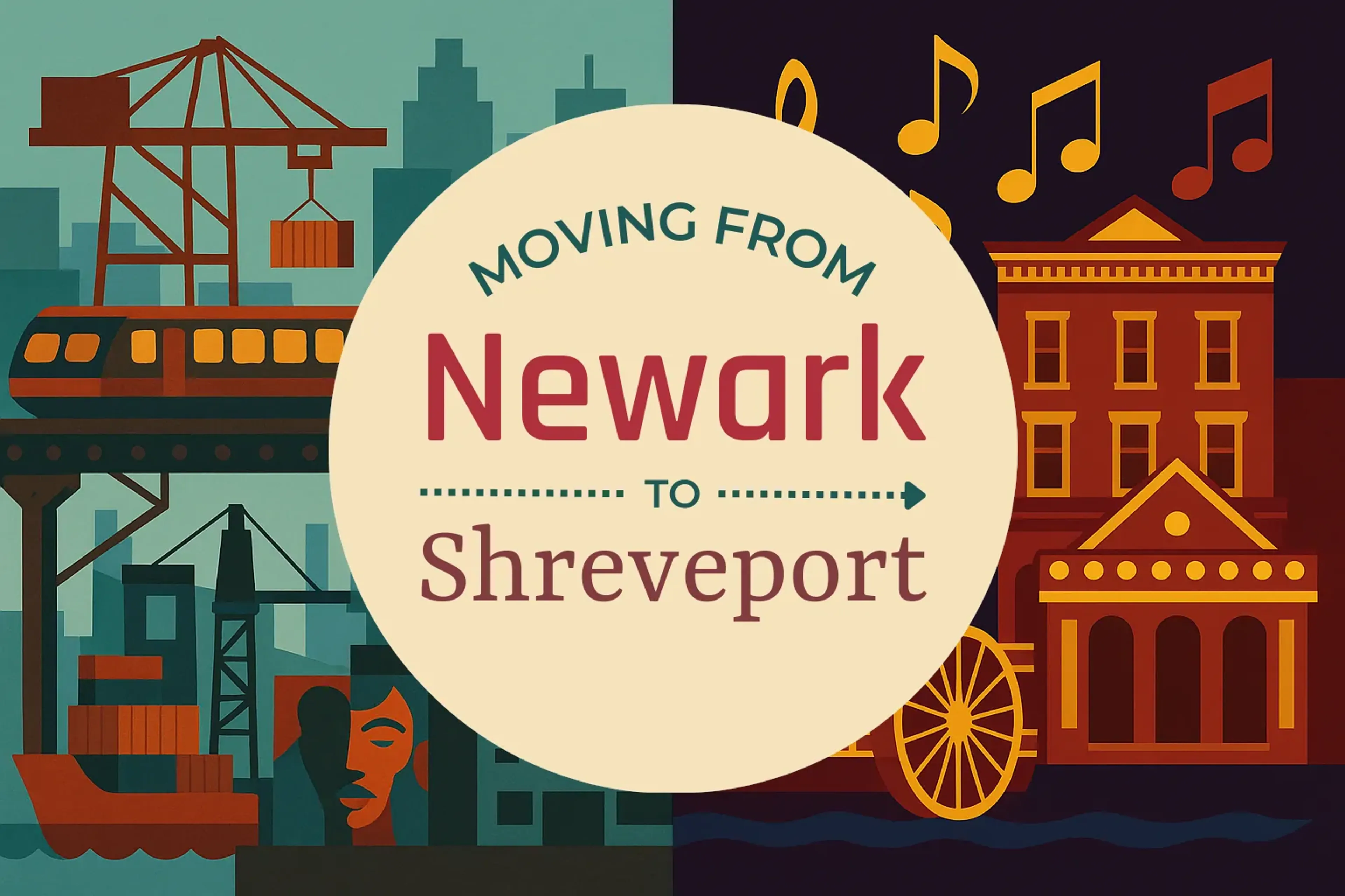 Side-by-side comparison of Newark to Shreveport moving companies