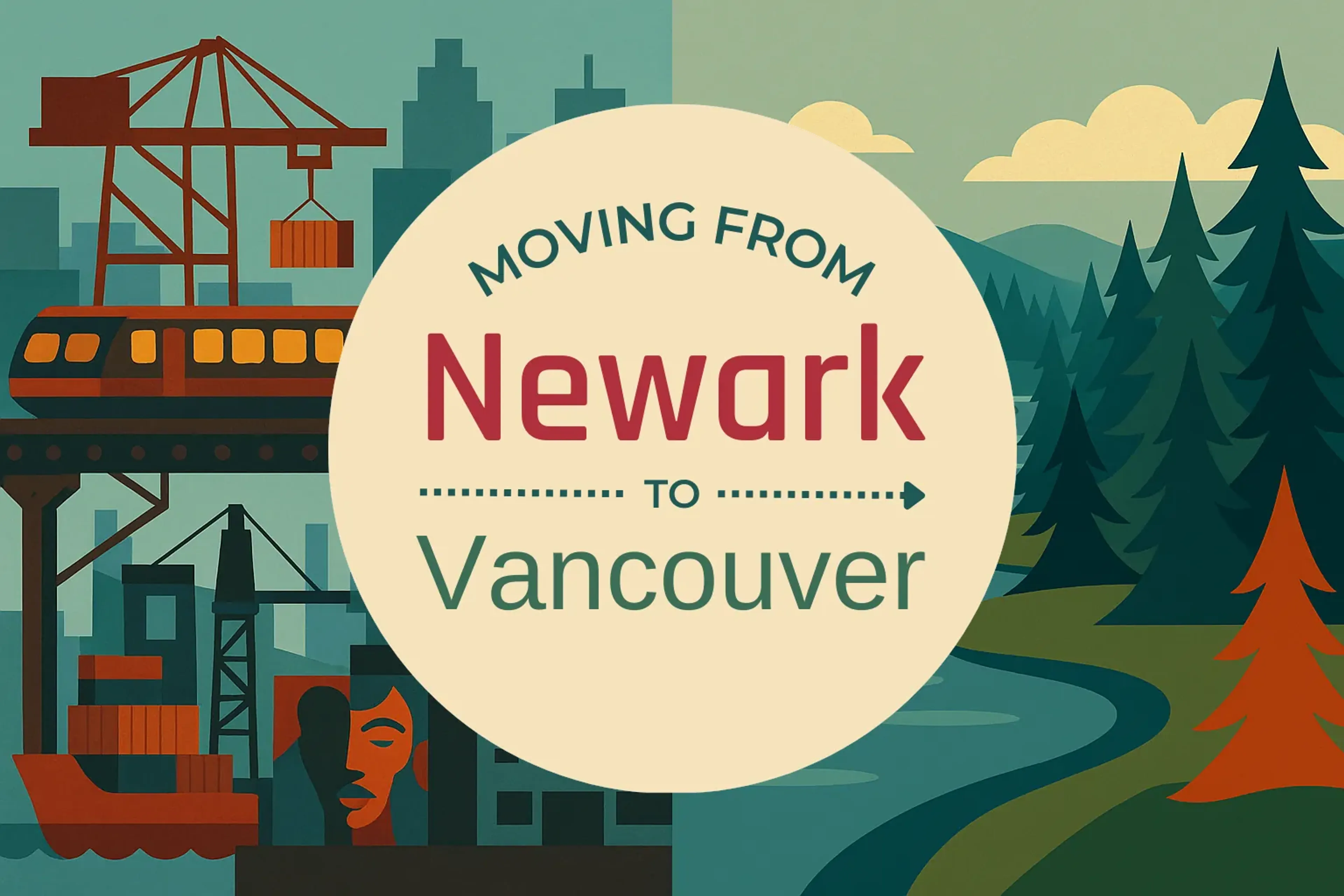 Side-by-side comparison of Newark to Vancouver moving companies