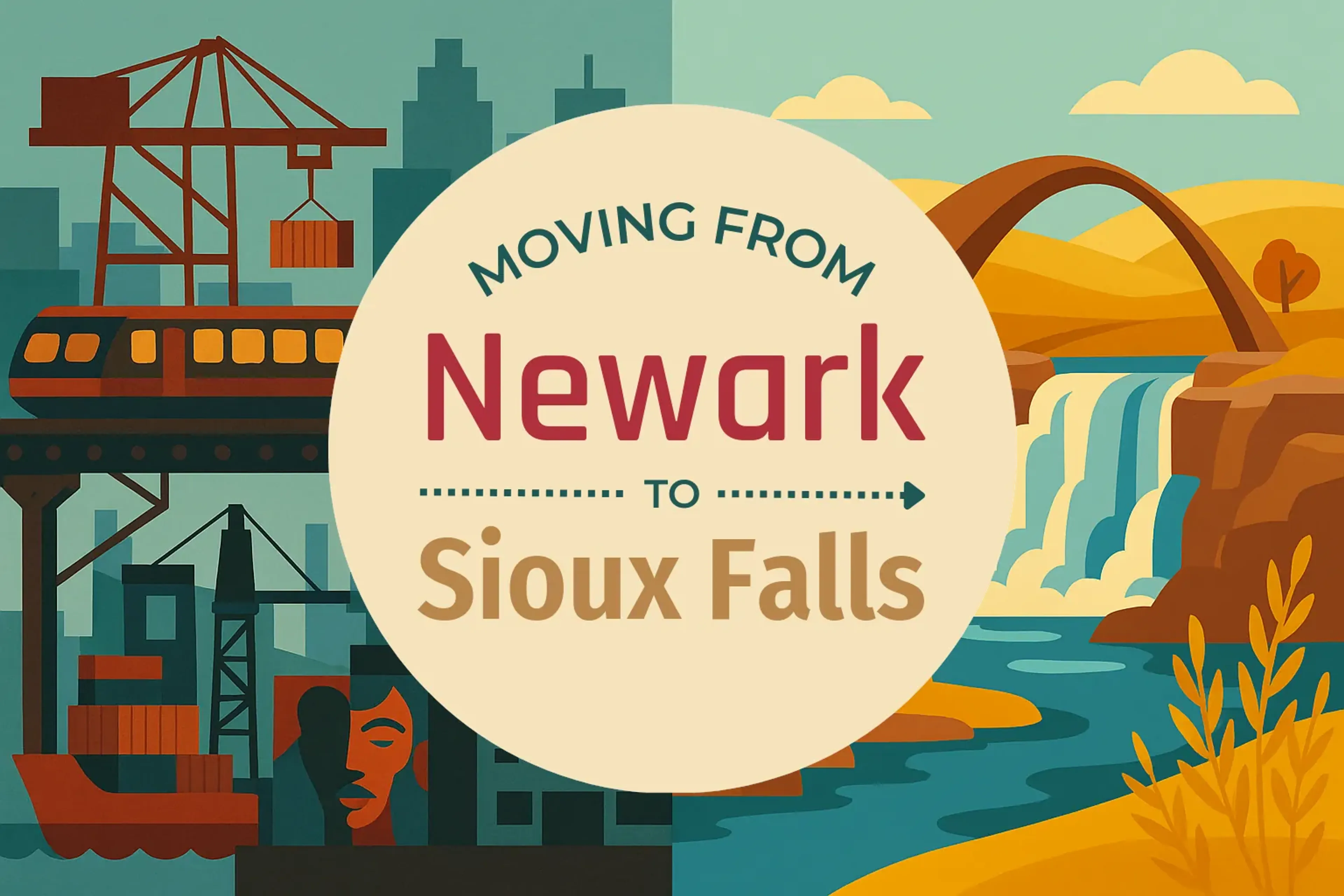Side-by-side comparison of Newark to Sioux Falls moving companies