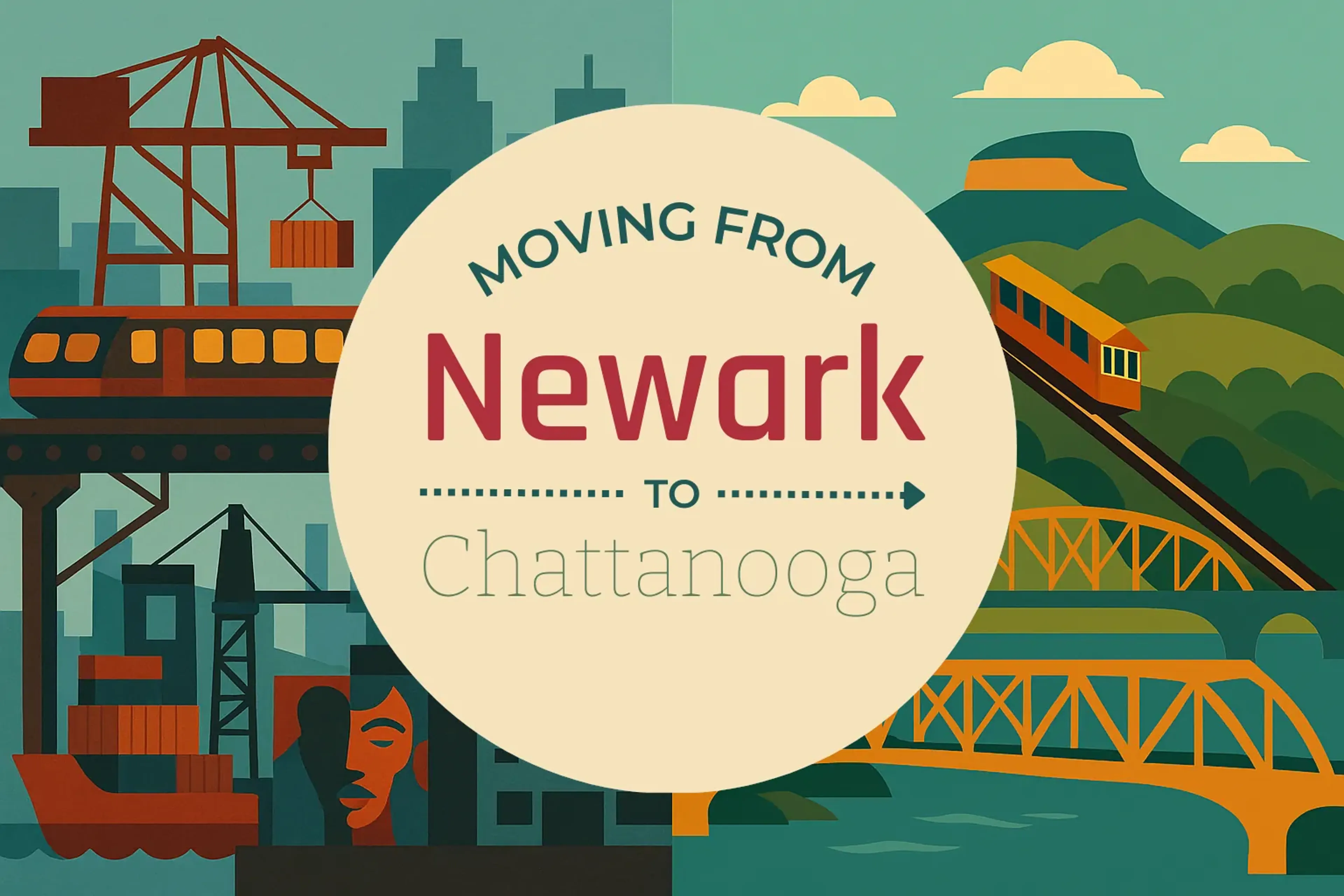 Side-by-side comparison of Newark to Chattanooga moving companies
