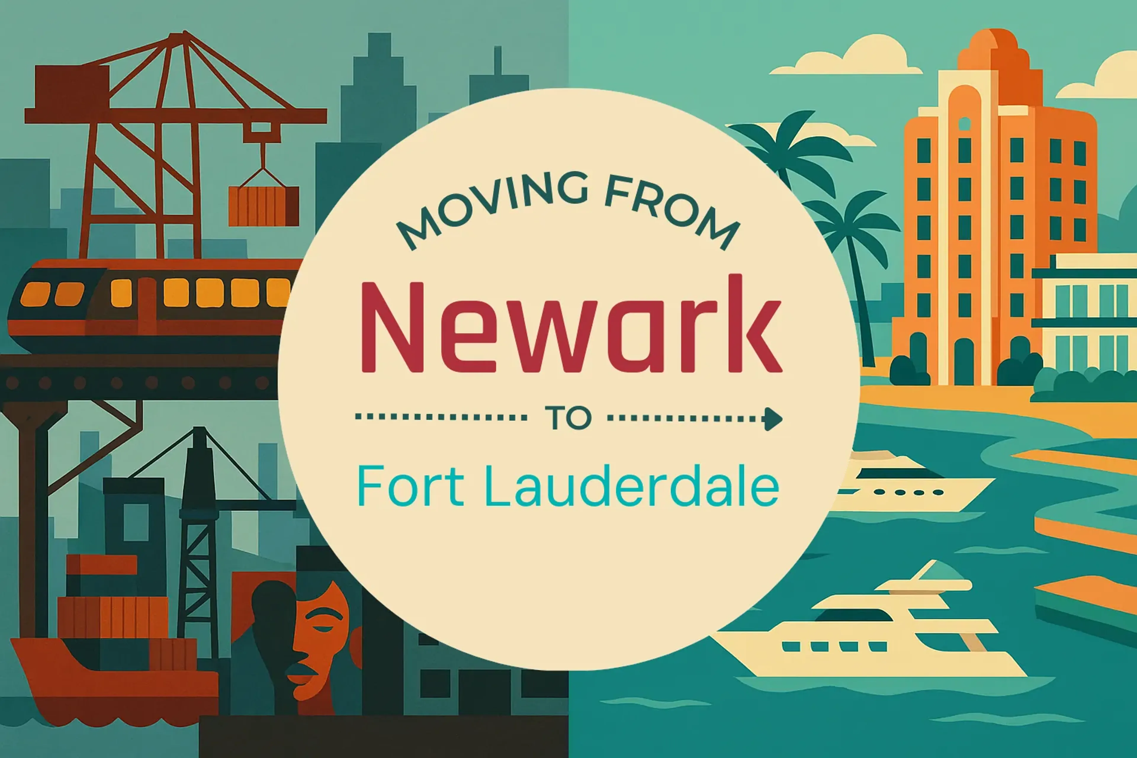 Side-by-side comparison of Newark to Fort Lauderdale moving companies