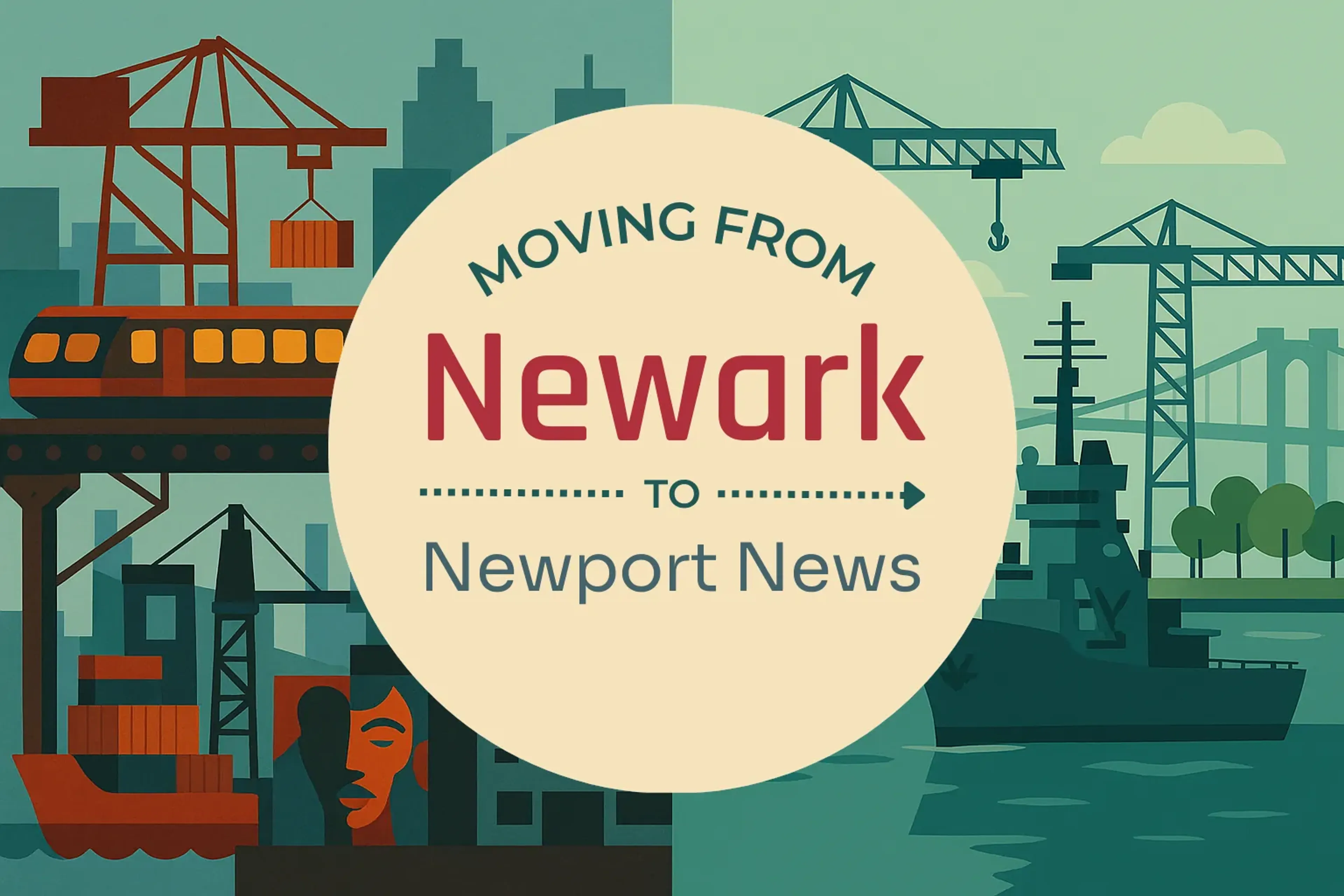 Side-by-side comparison of Newark to Newport News moving companies