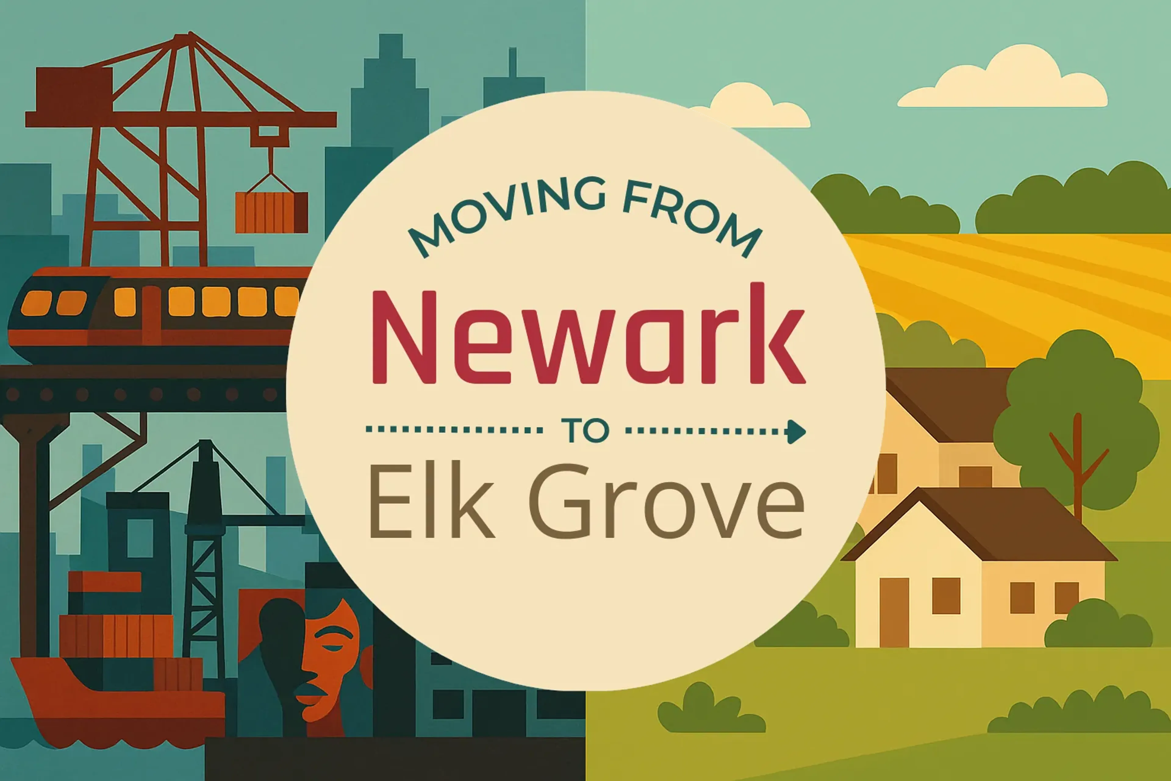 Side-by-side comparison of Newark to Elk Grove moving companies