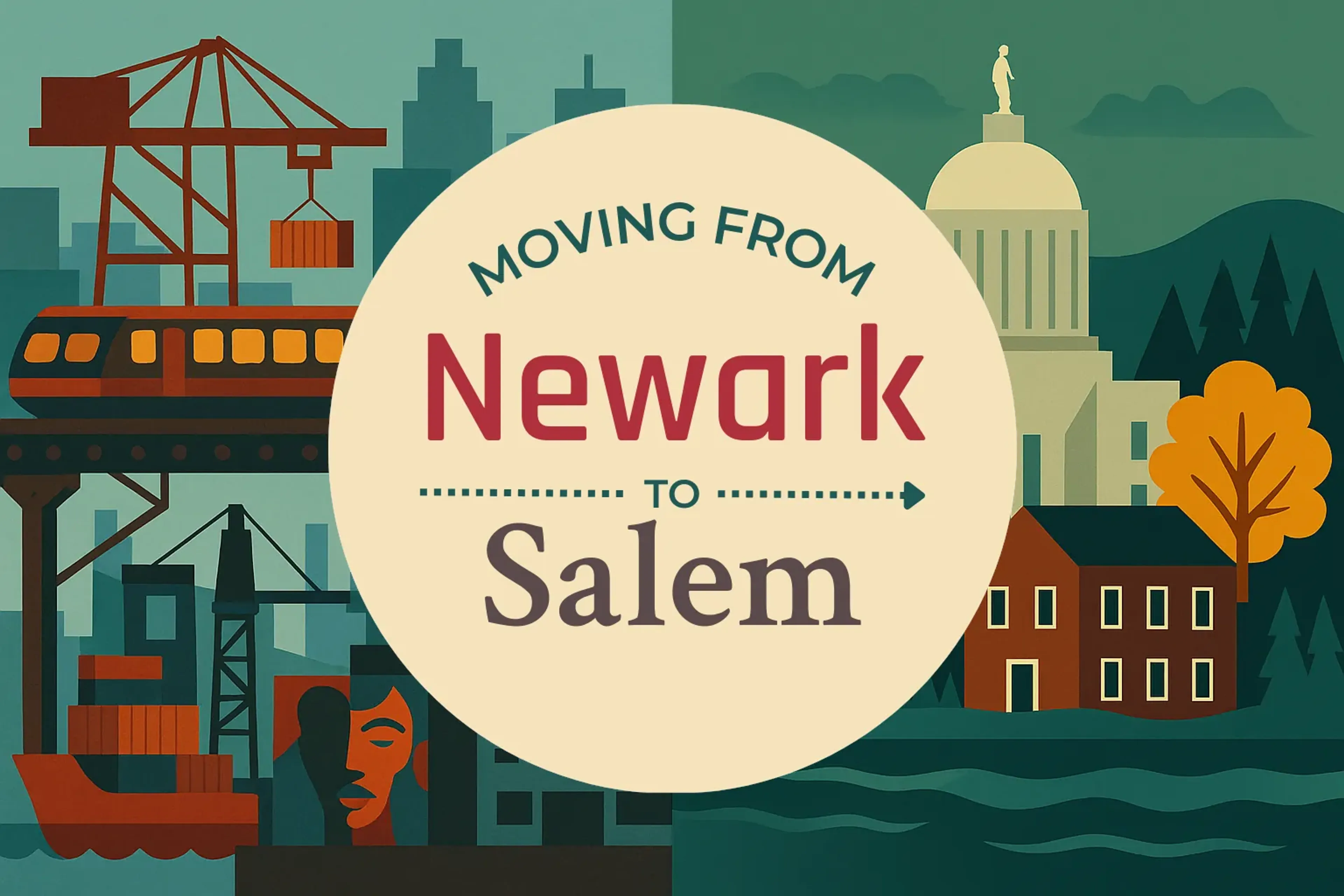 Side-by-side comparison of Newark to Salem moving companies