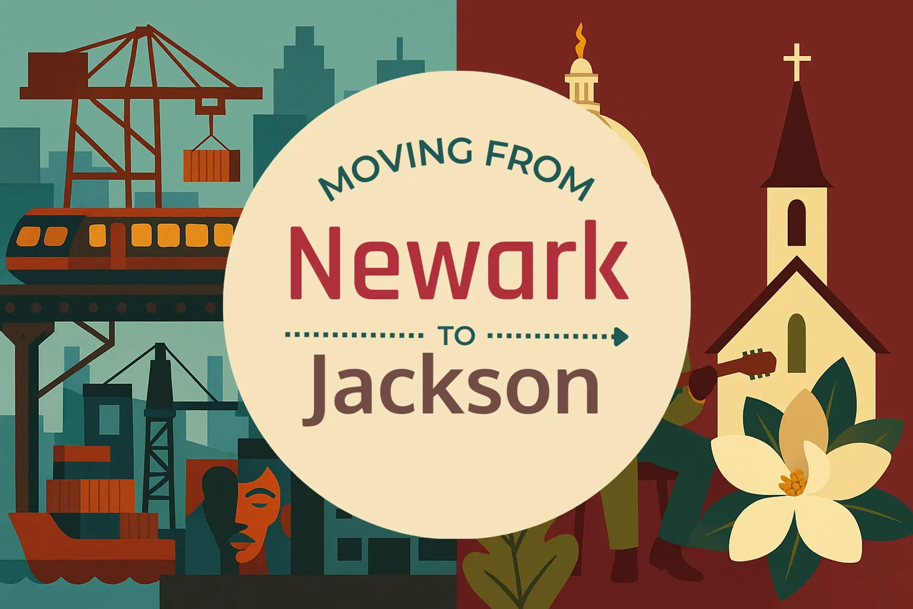 Side-by-side comparison of Newark to Jackson moving companies