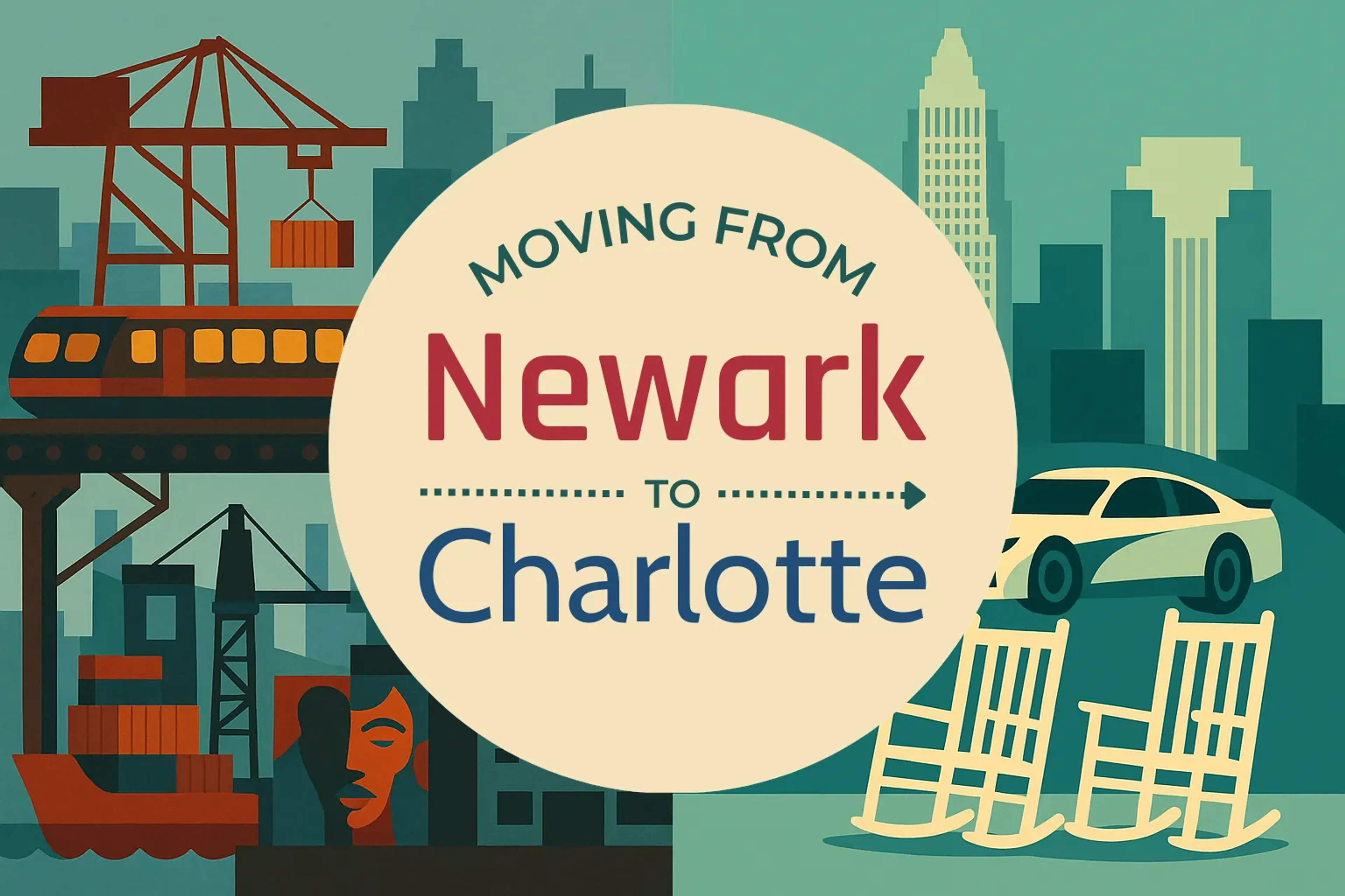 Side-by-side comparison of Newark to Charlotte moving companies
