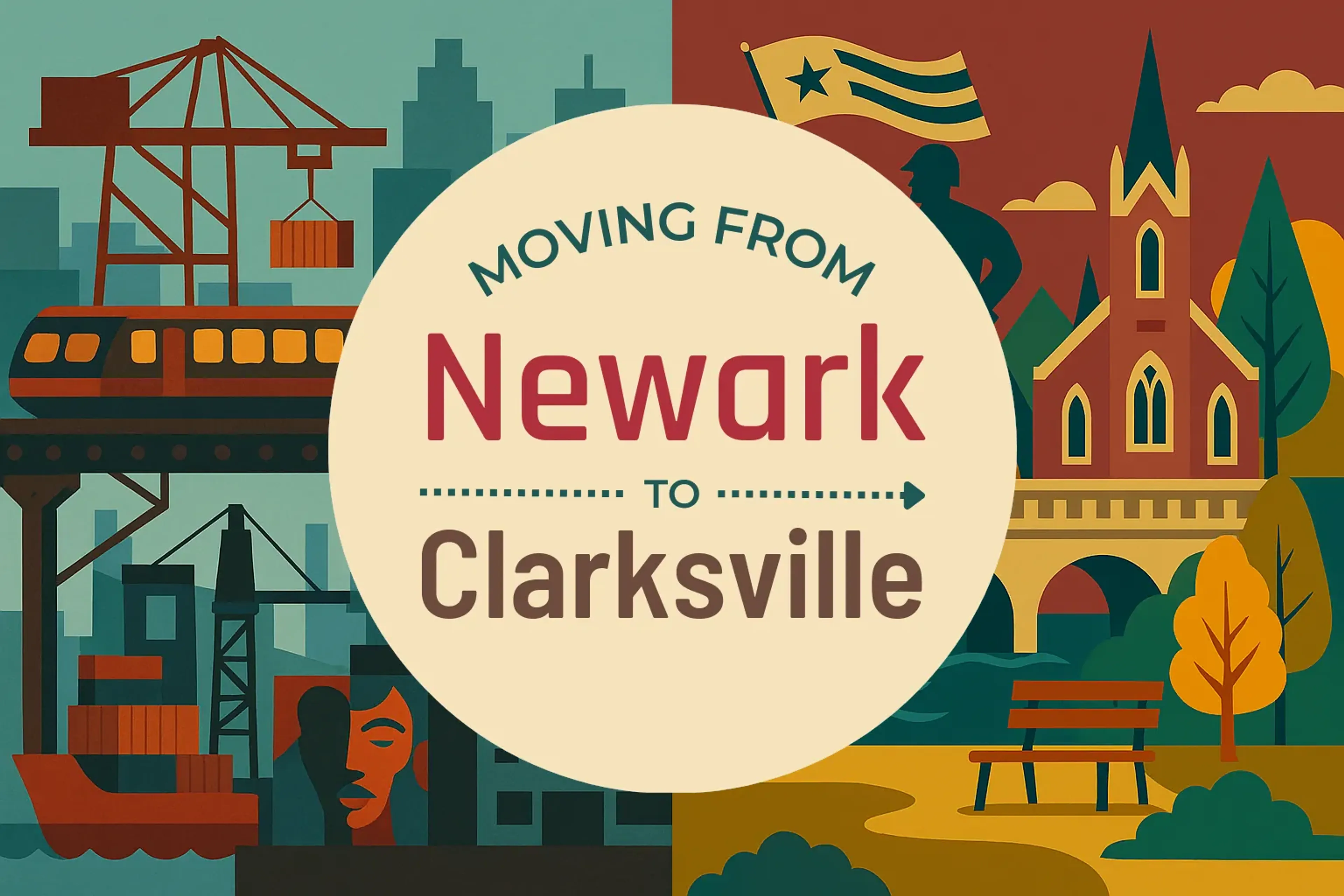 Side-by-side comparison of Newark to Clarksville moving companies