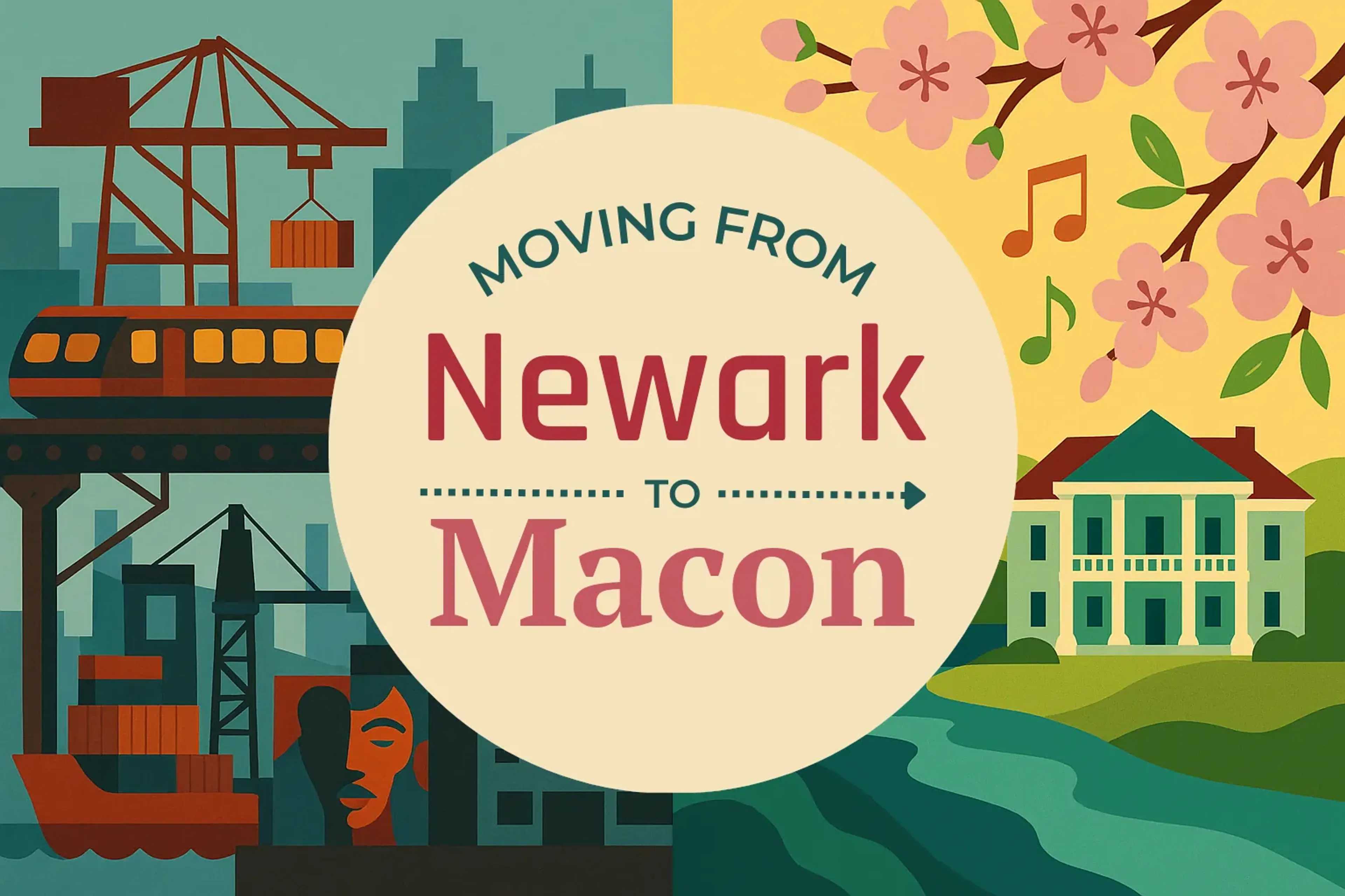 Side-by-side comparison of Newark to Macon moving companies