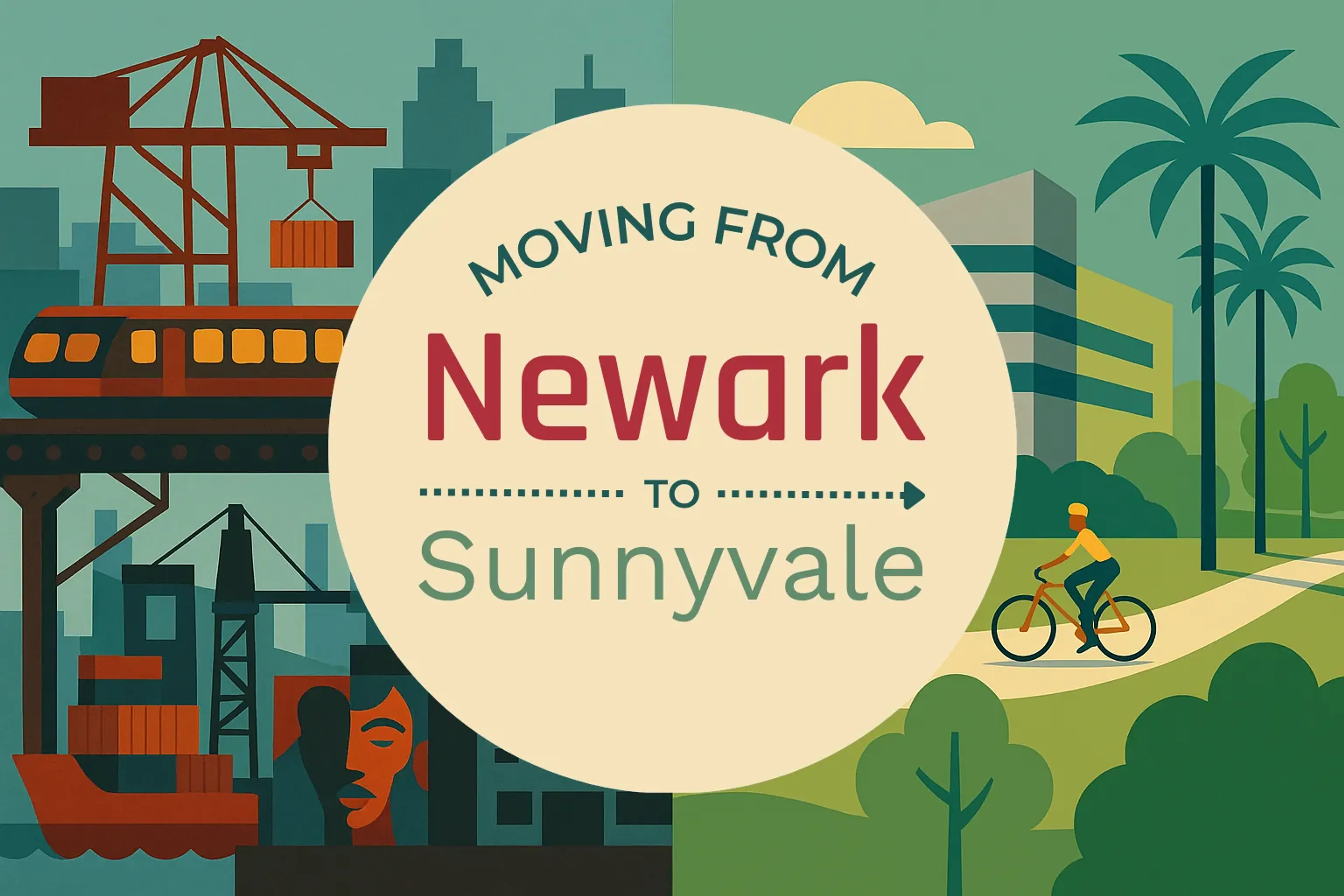 Side-by-side comparison of Newark to Sunnyvale moving companies