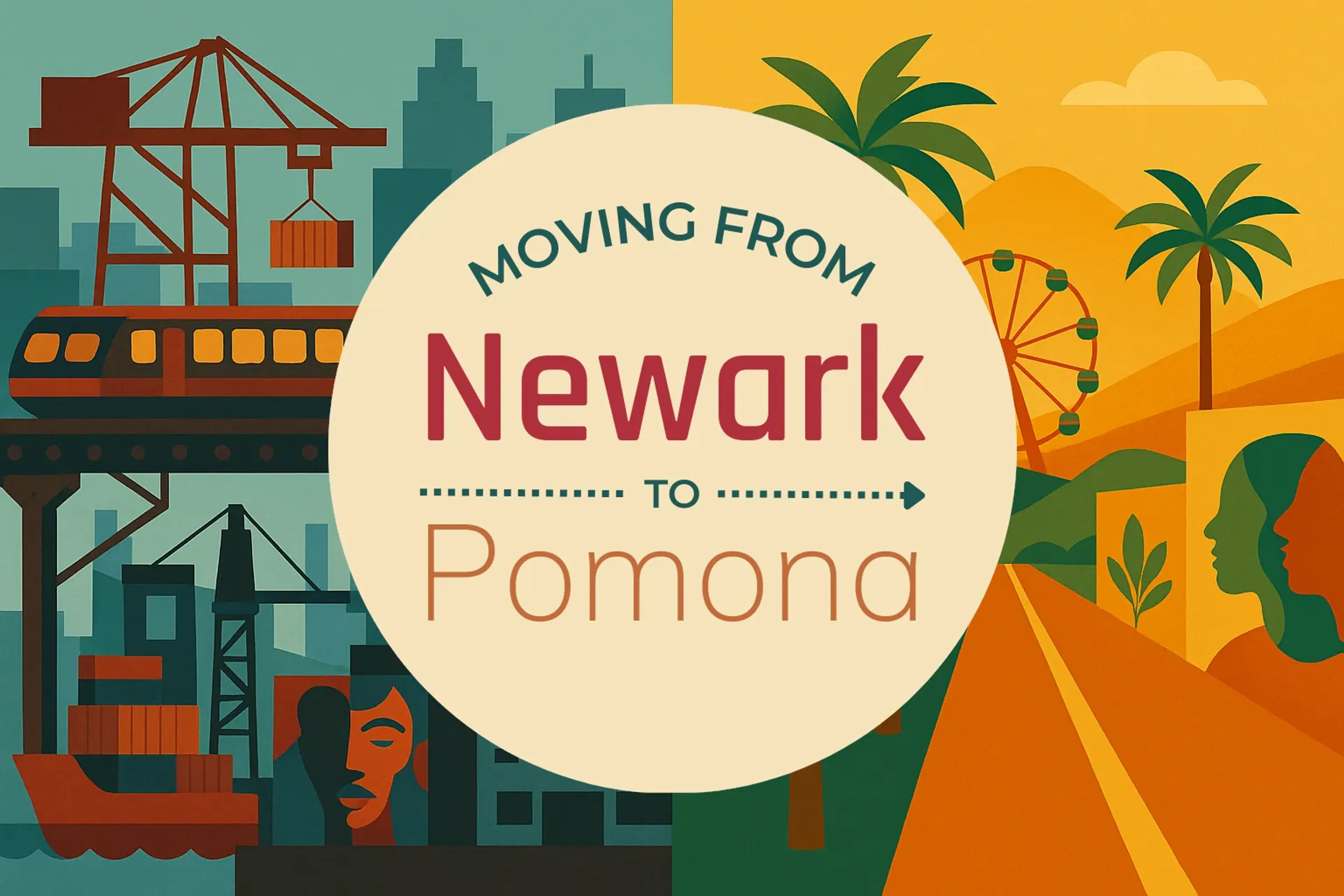 Side-by-side comparison of Newark to Pomona moving companies