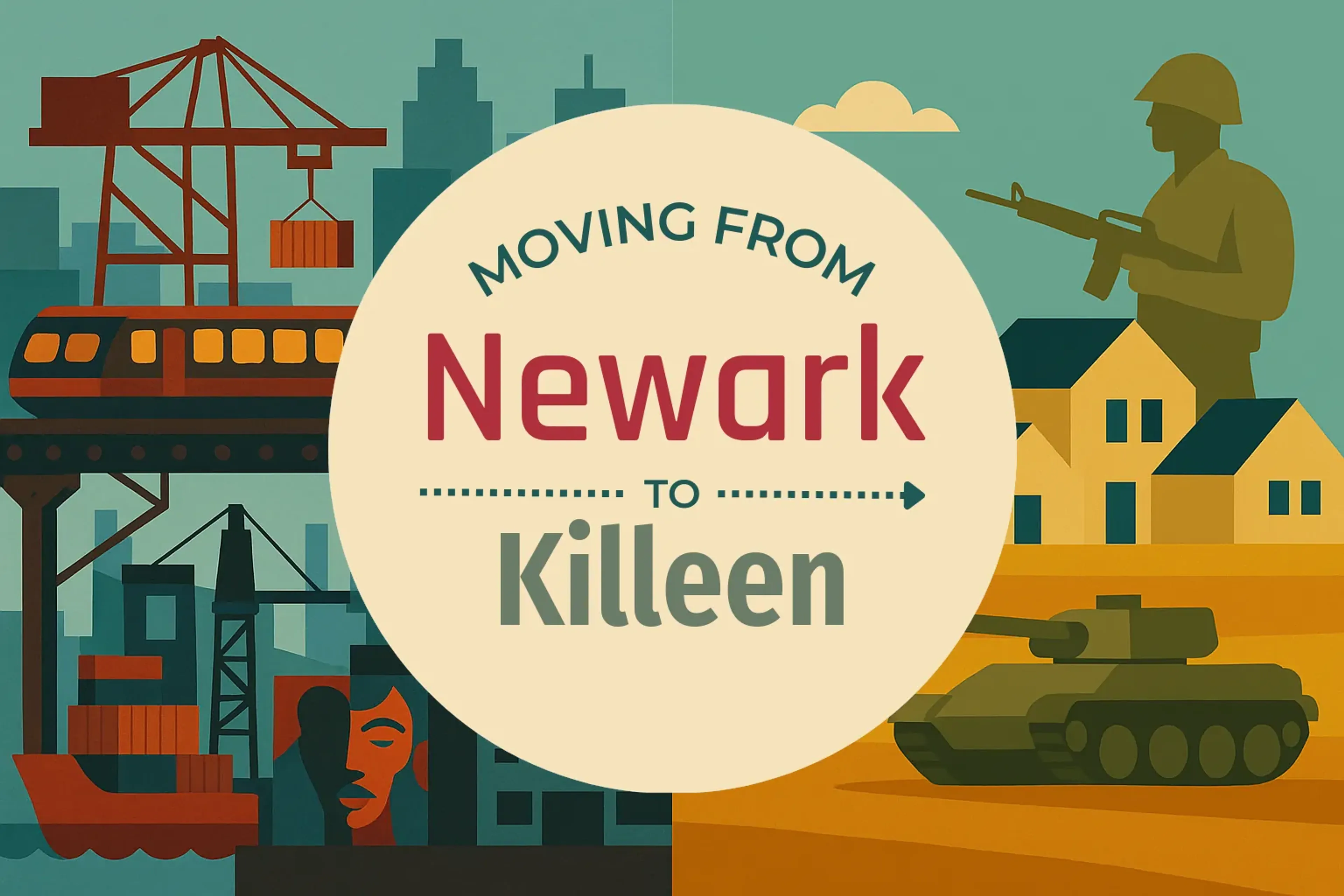 Side-by-side comparison of Newark to Killeen moving companies