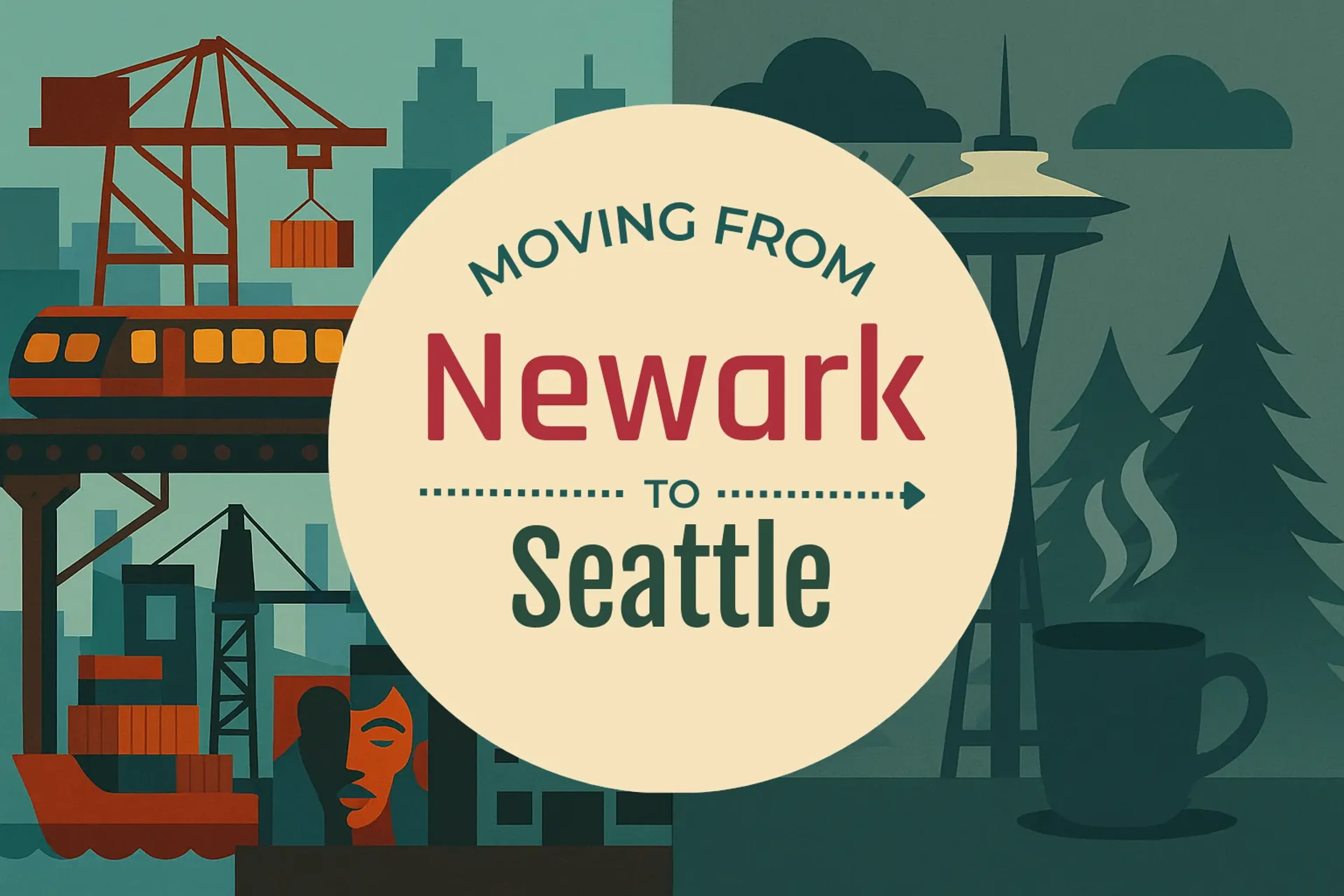 Side-by-side comparison of Newark to Seattle moving companies