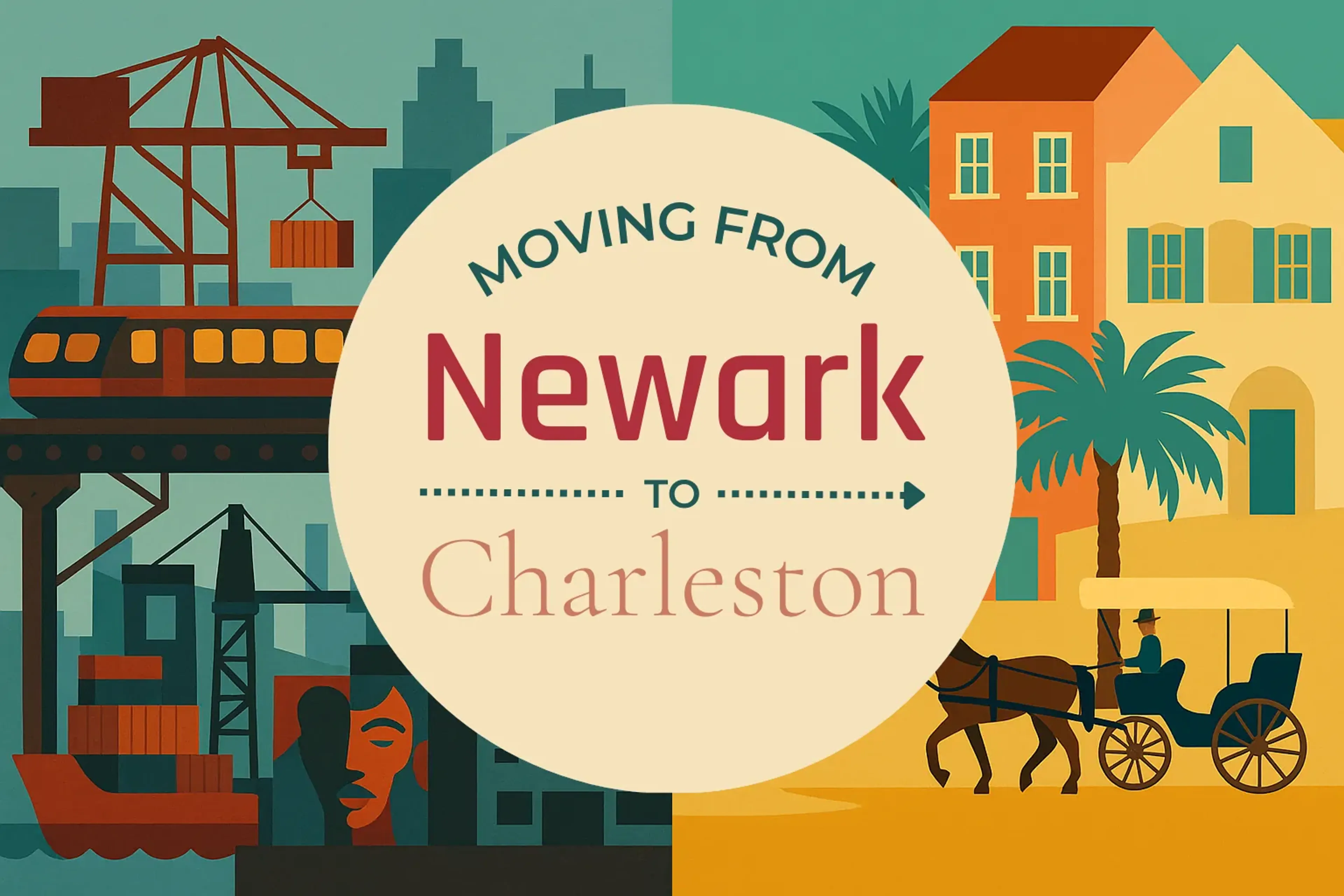 Side-by-side comparison of Newark to Charleston moving companies