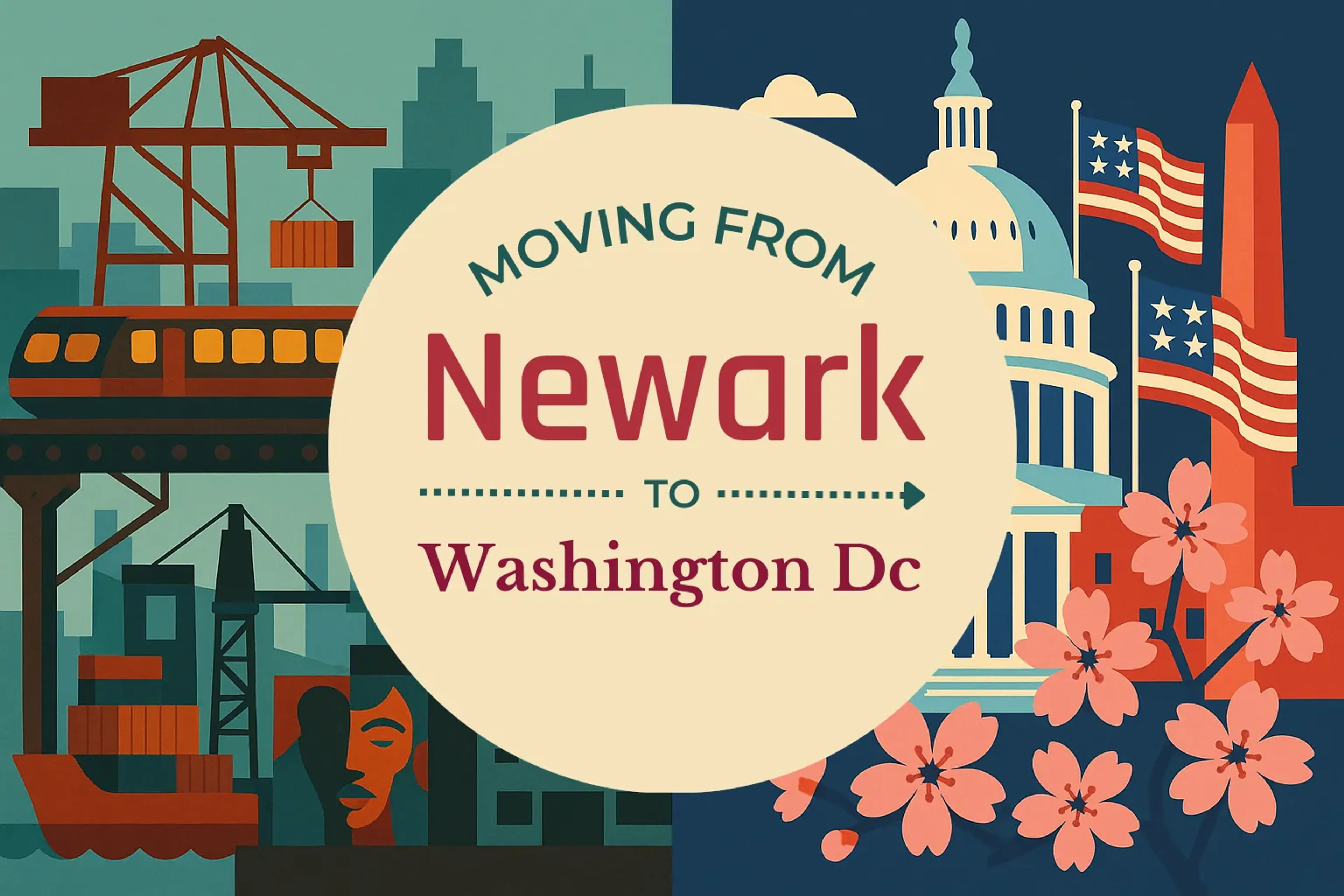 Side-by-side comparison of Newark to Washington DC moving companies
