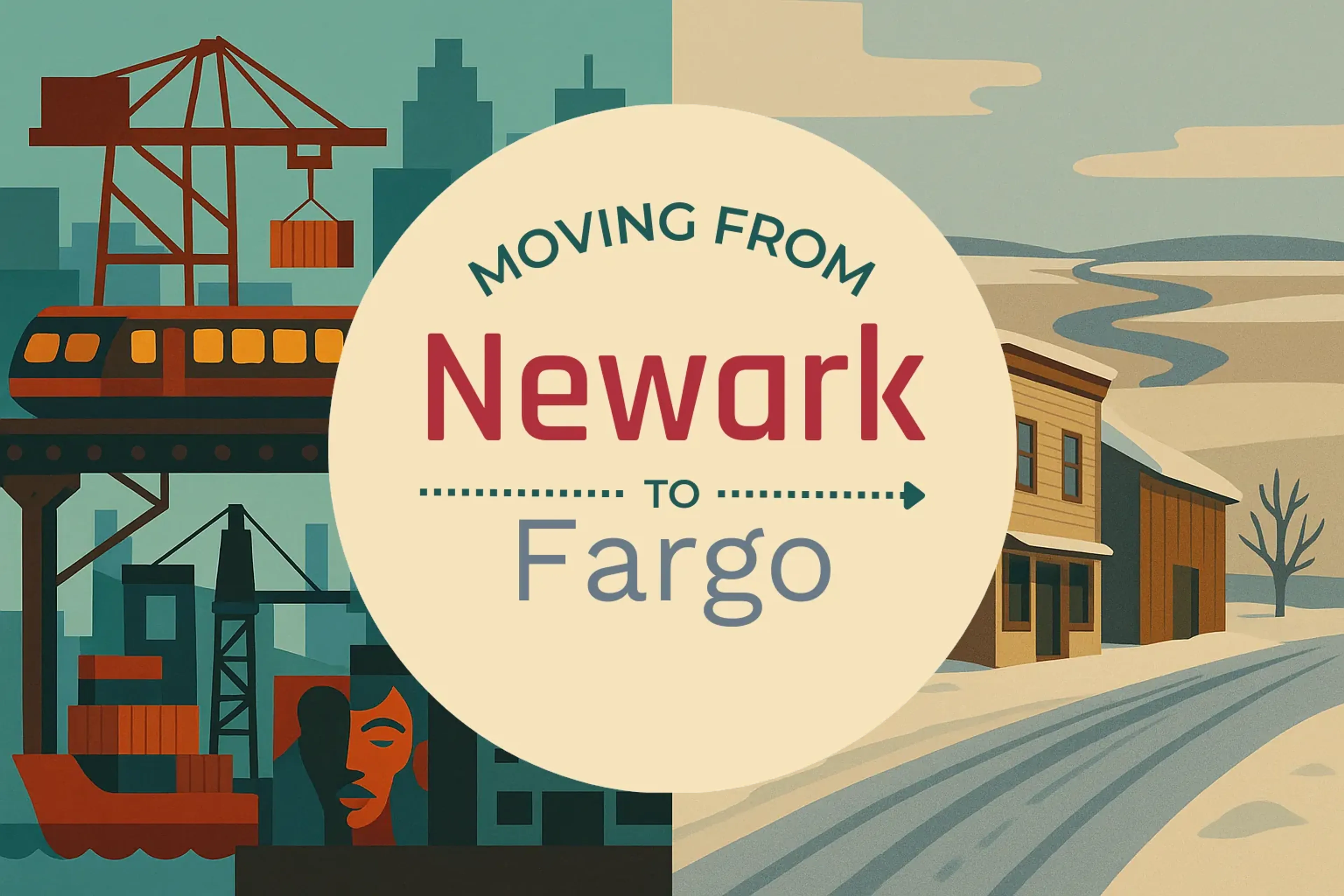 Side-by-side comparison of Newark to Fargo moving companies