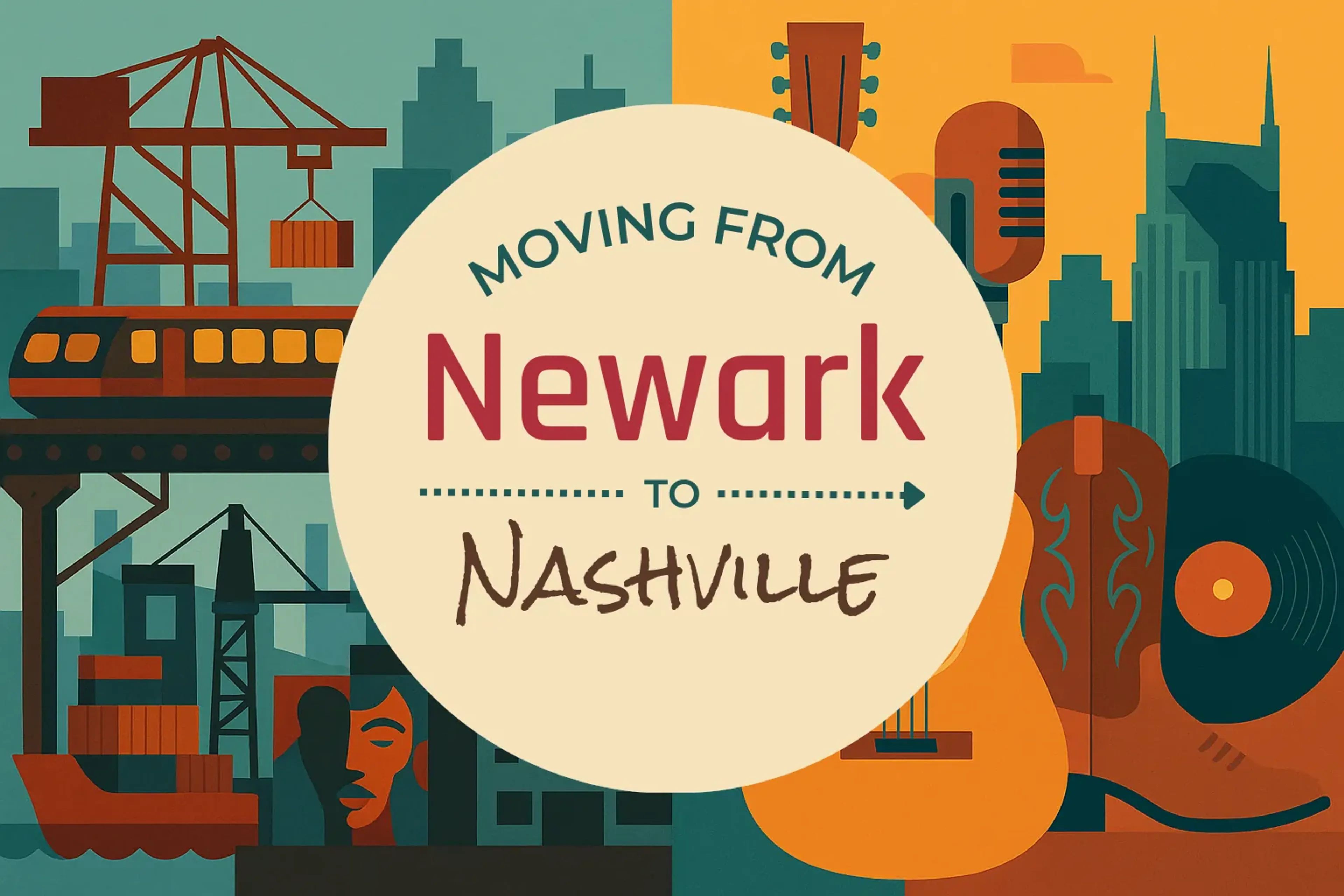 Side-by-side comparison of Newark to Nashville moving companies