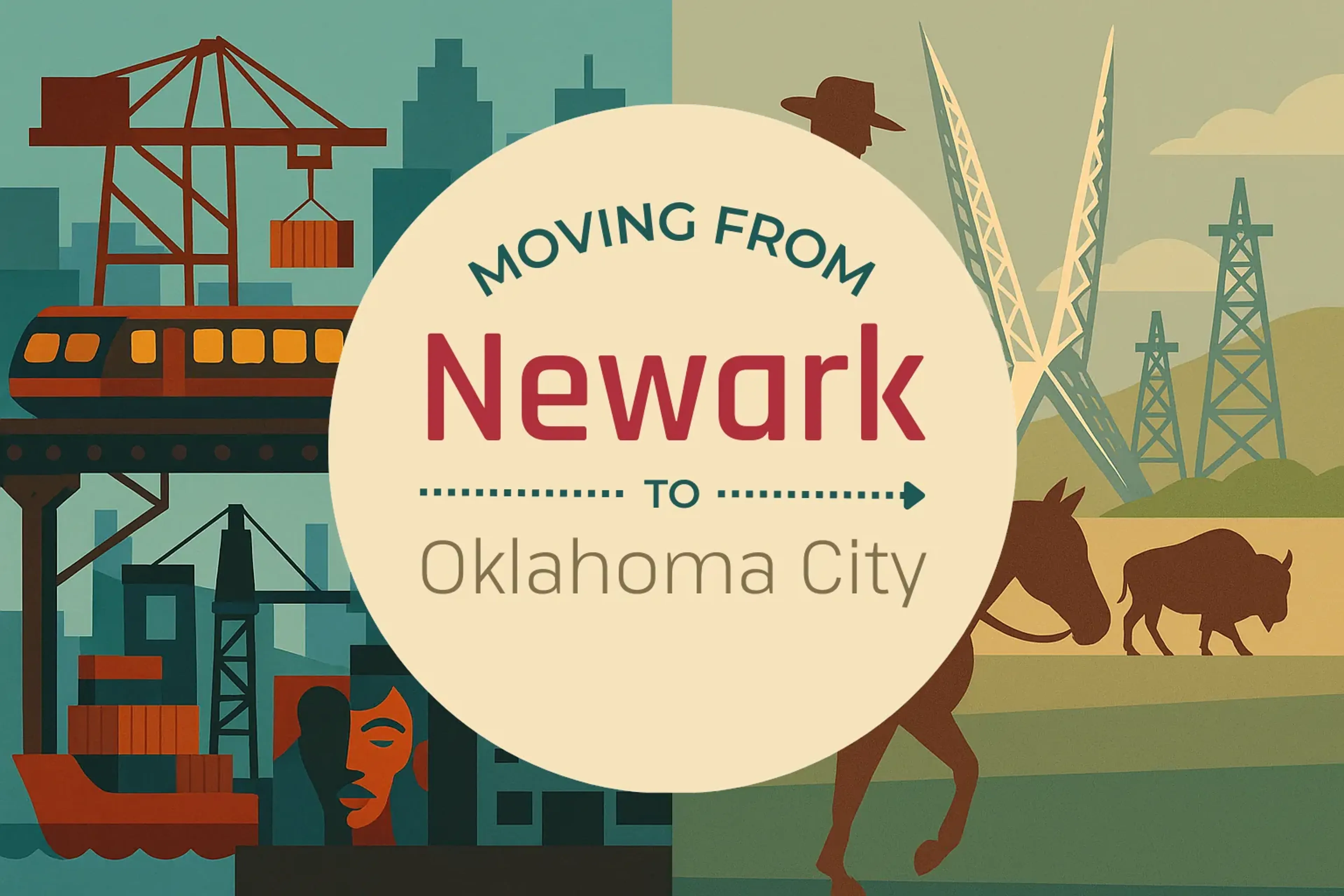 Side-by-side comparison of Newark to Oklahoma City moving companies