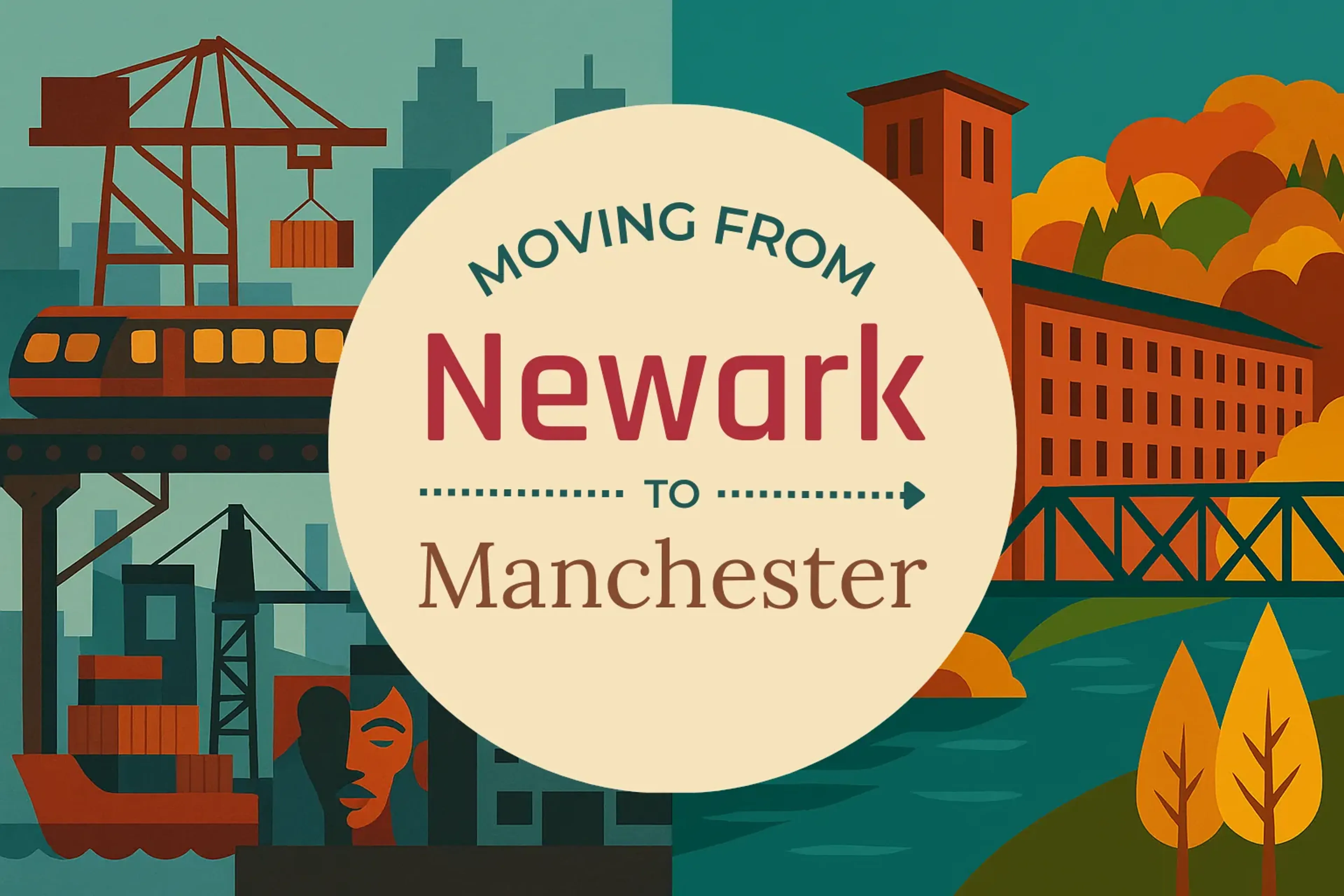 Side-by-side comparison of Newark to Manchester moving companies