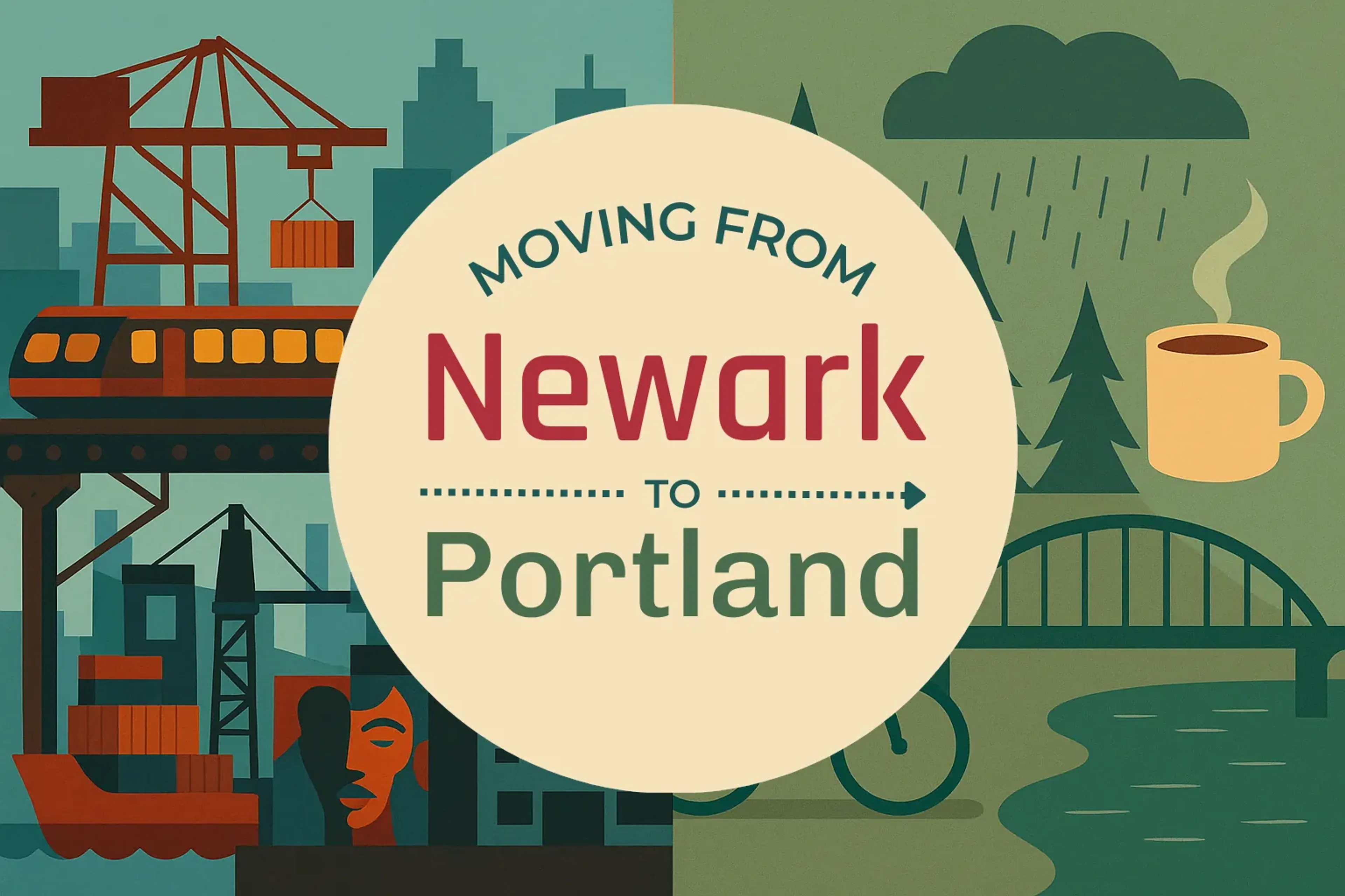 Side-by-side comparison of Newark to Portland moving companies