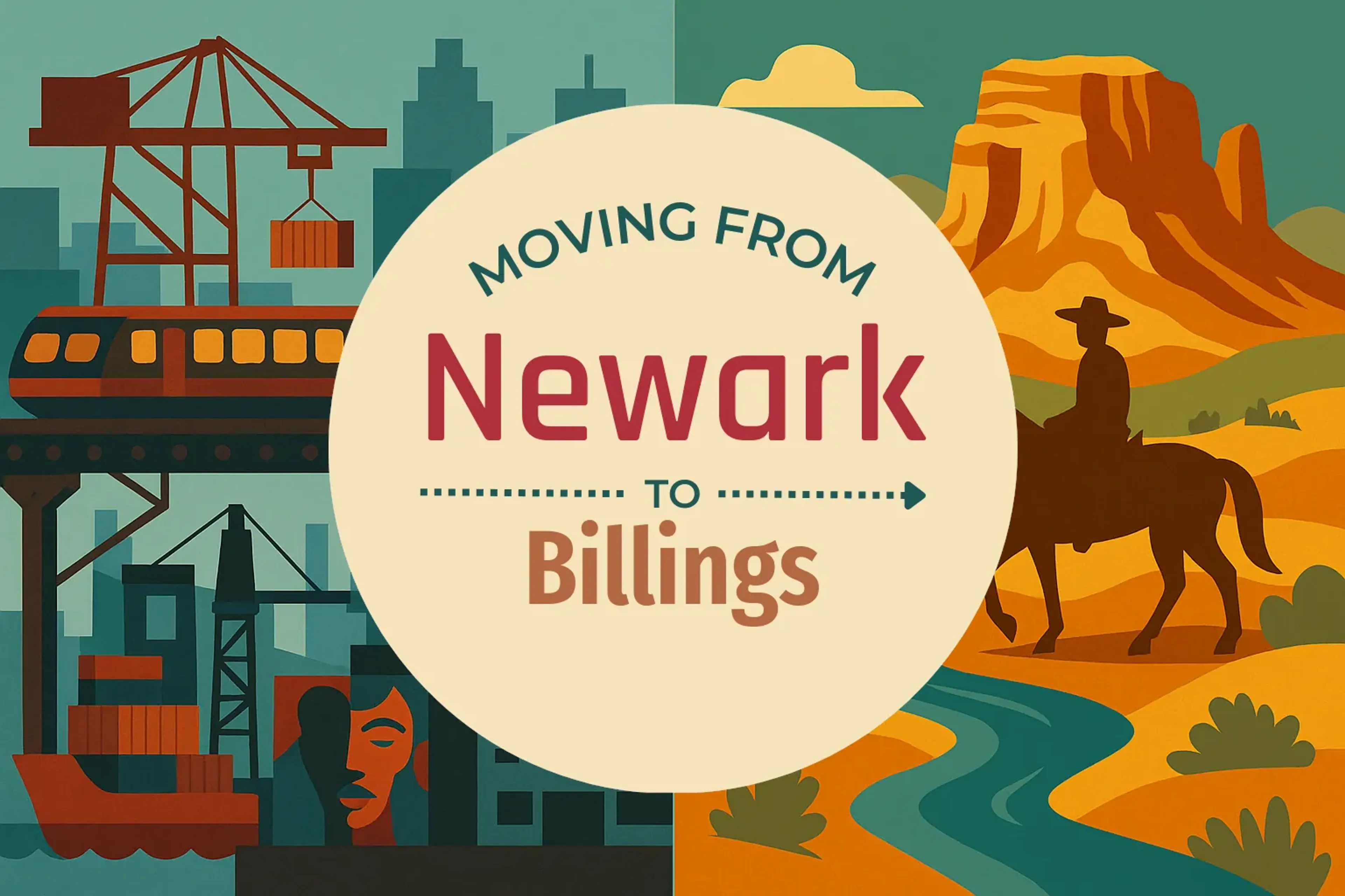 Side-by-side comparison of Newark to Billings moving companies
