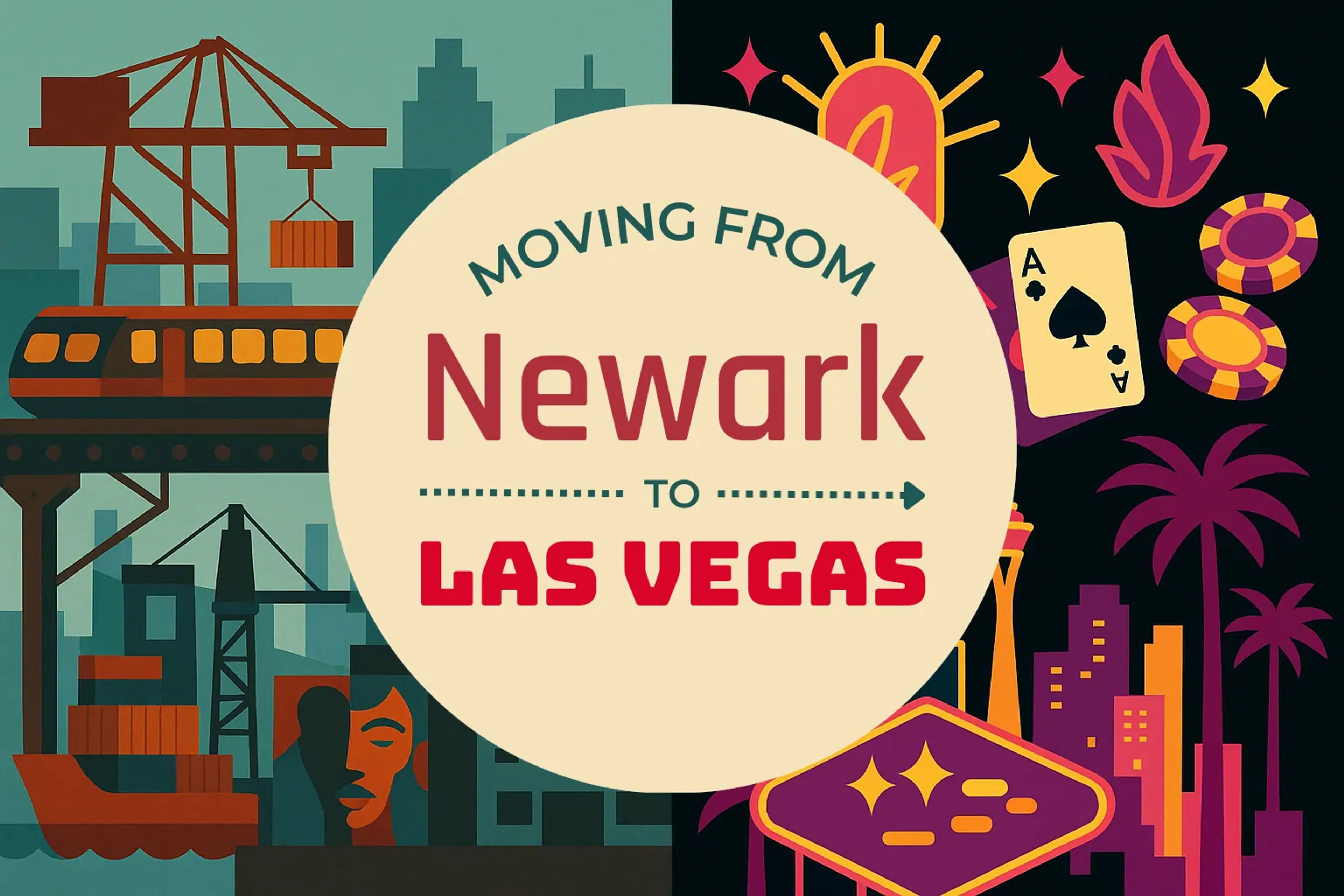Side-by-side comparison of Newark to Las Vegas moving companies