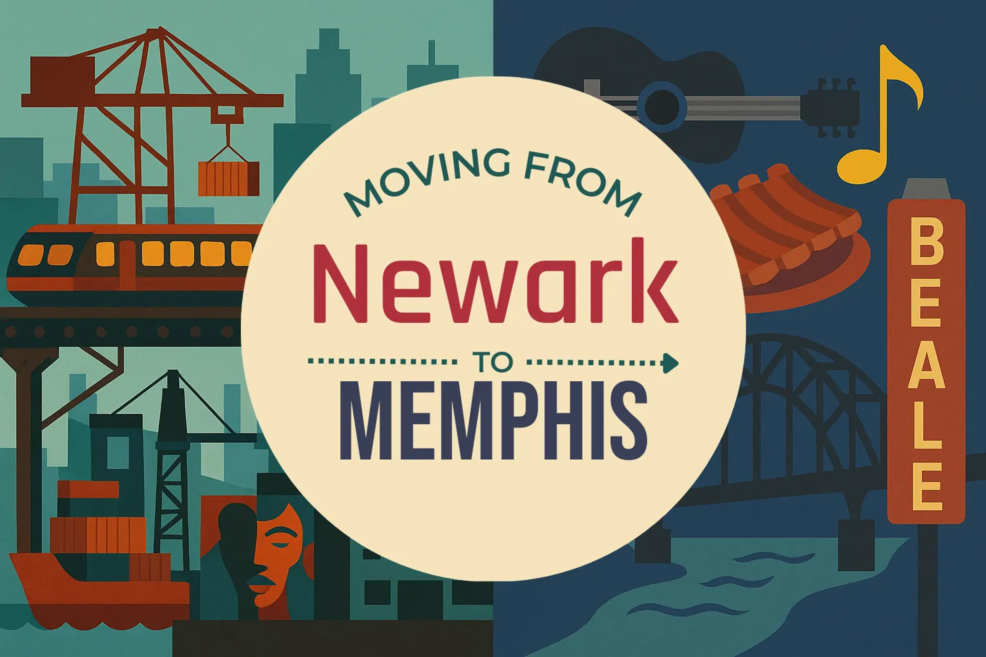 Side-by-side comparison of Newark to Memphis moving companies