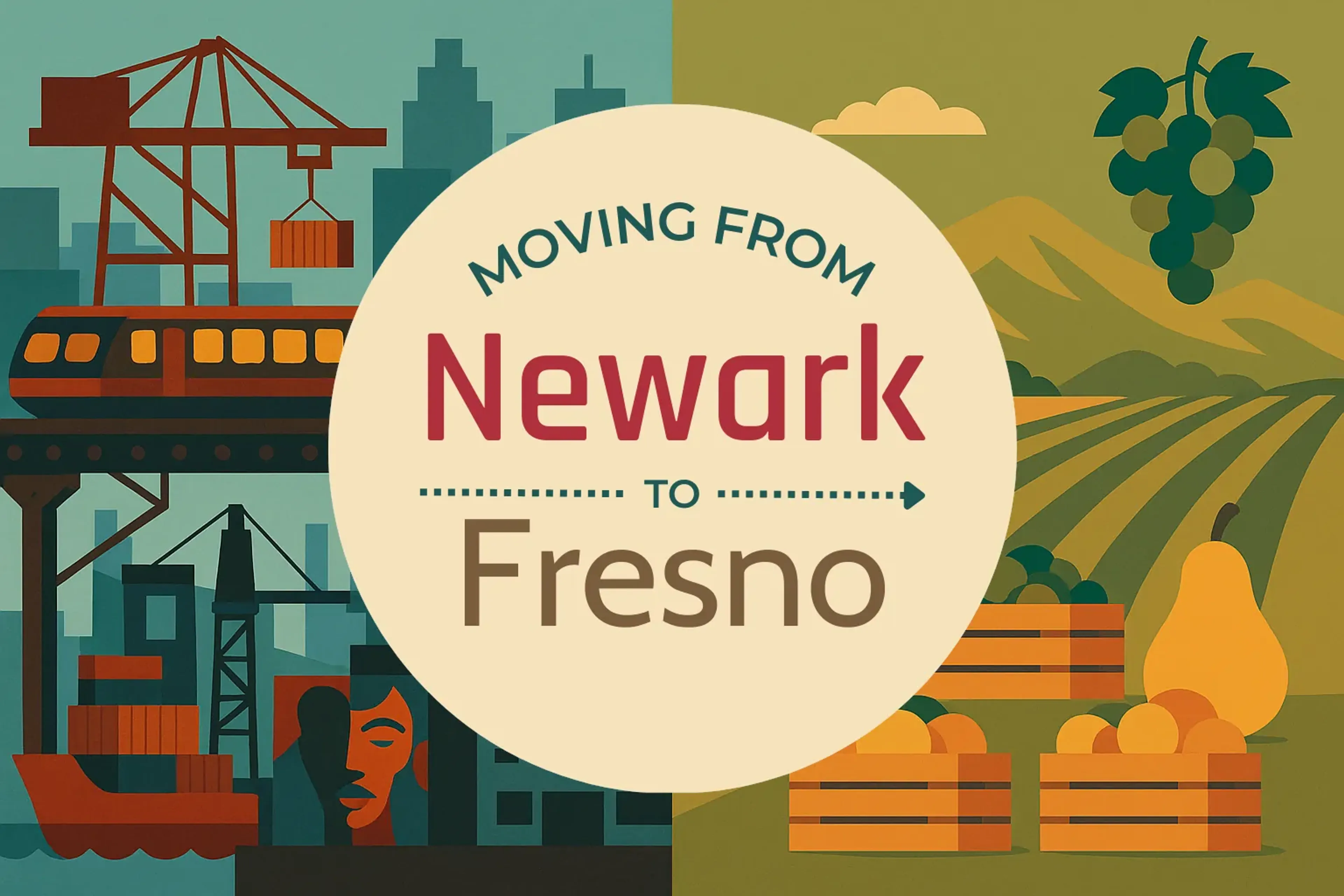Side-by-side comparison of Newark to Fresno moving companies