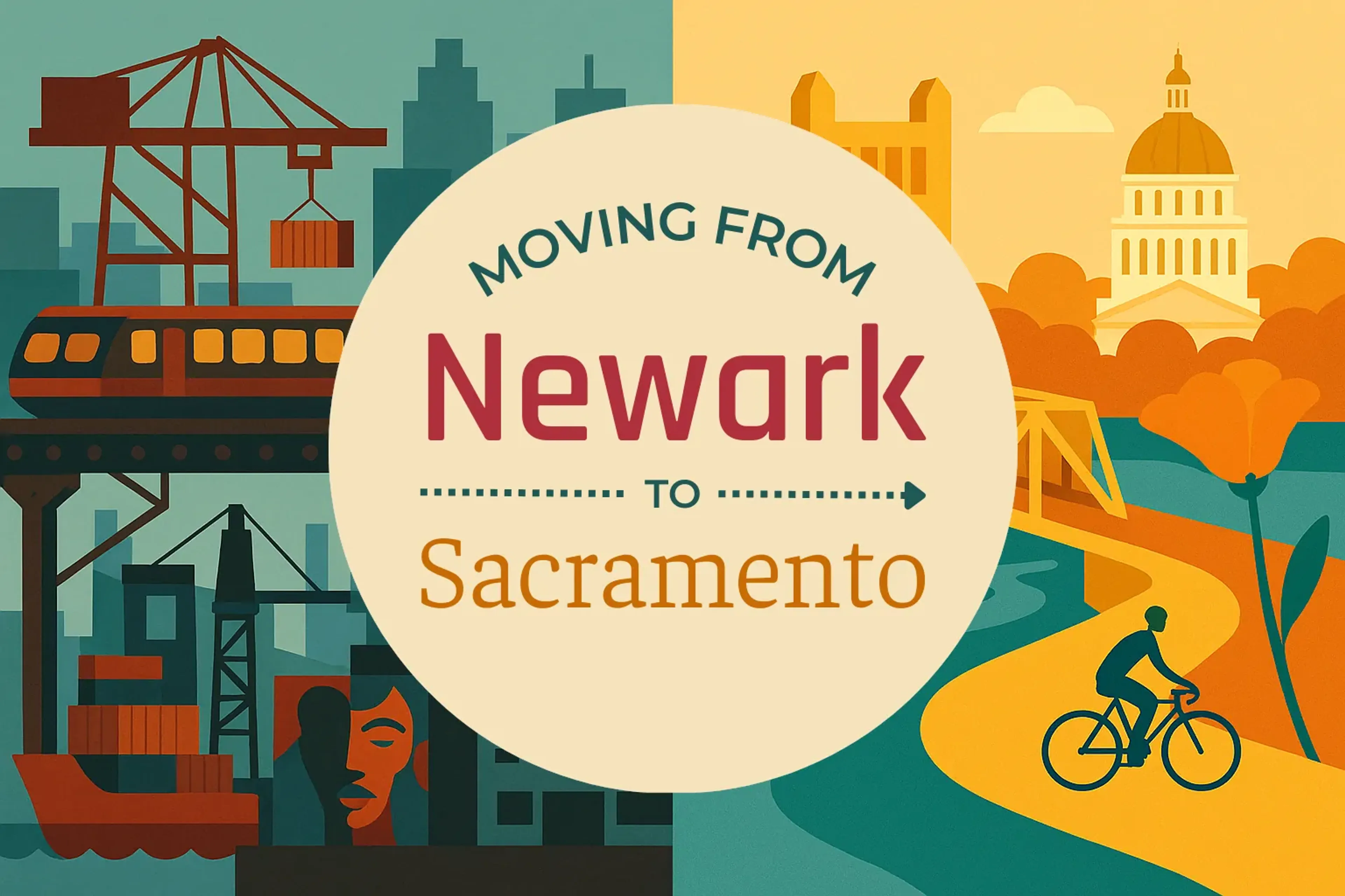 Side-by-side comparison of Newark to Sacramento moving companies