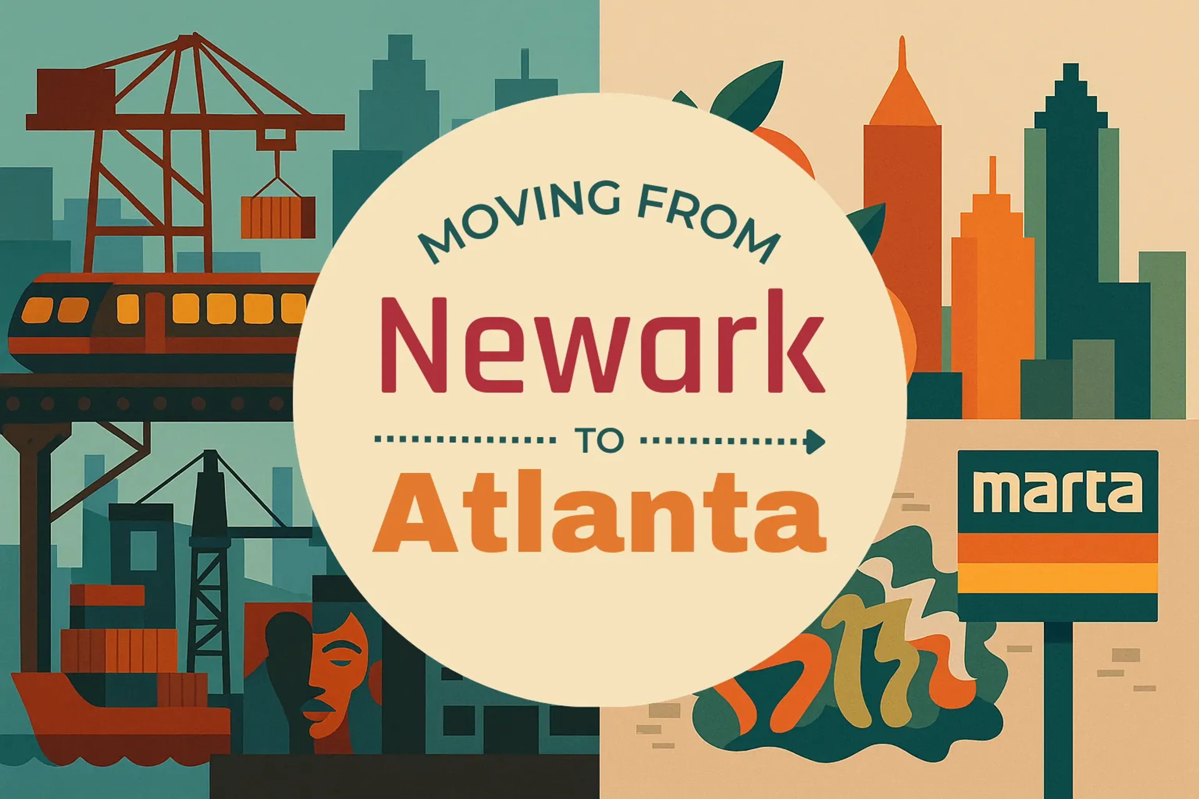 Side-by-side comparison of Newark to Atlanta moving companies