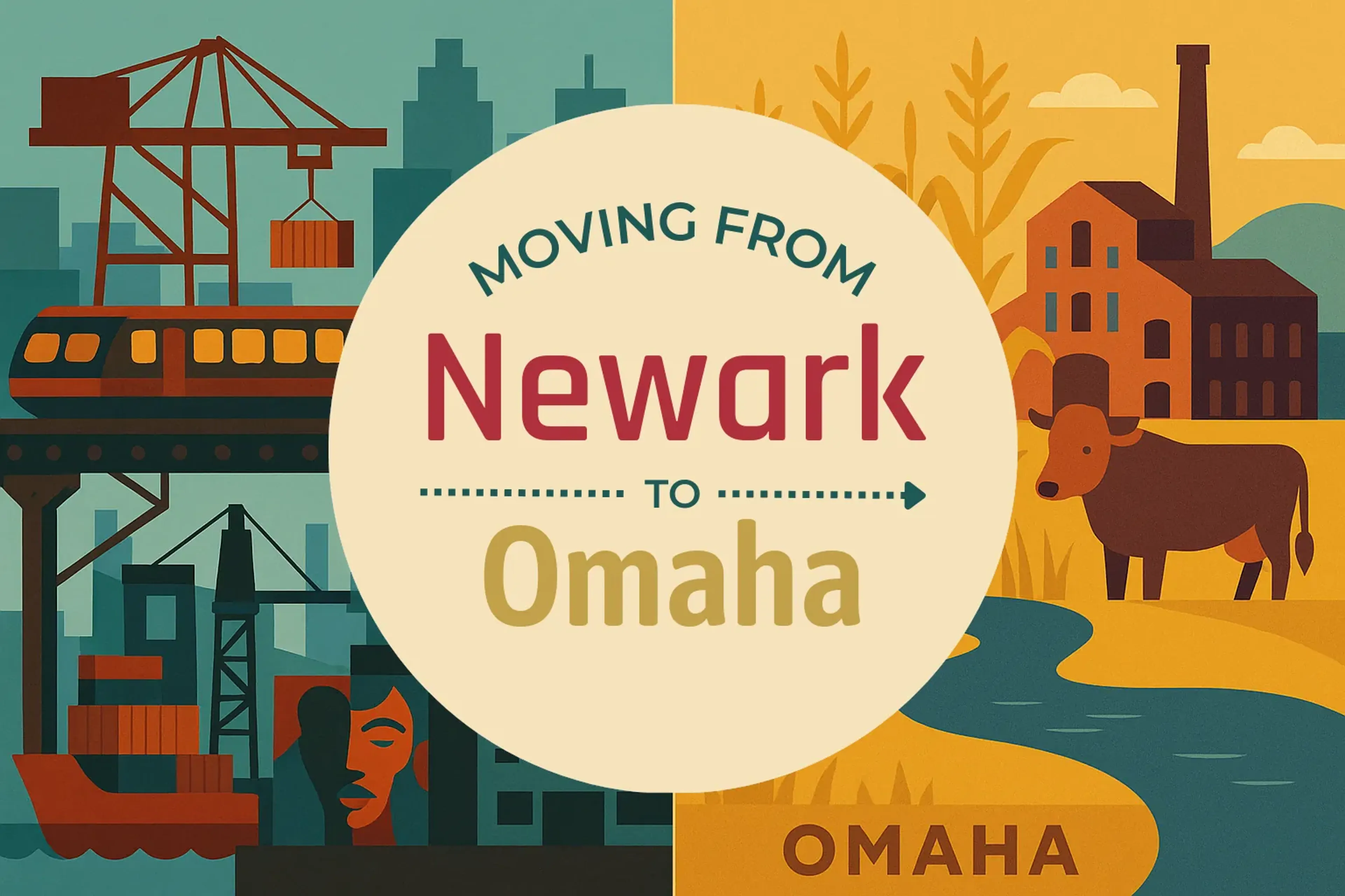 Side-by-side comparison of Newark to Omaha moving companies