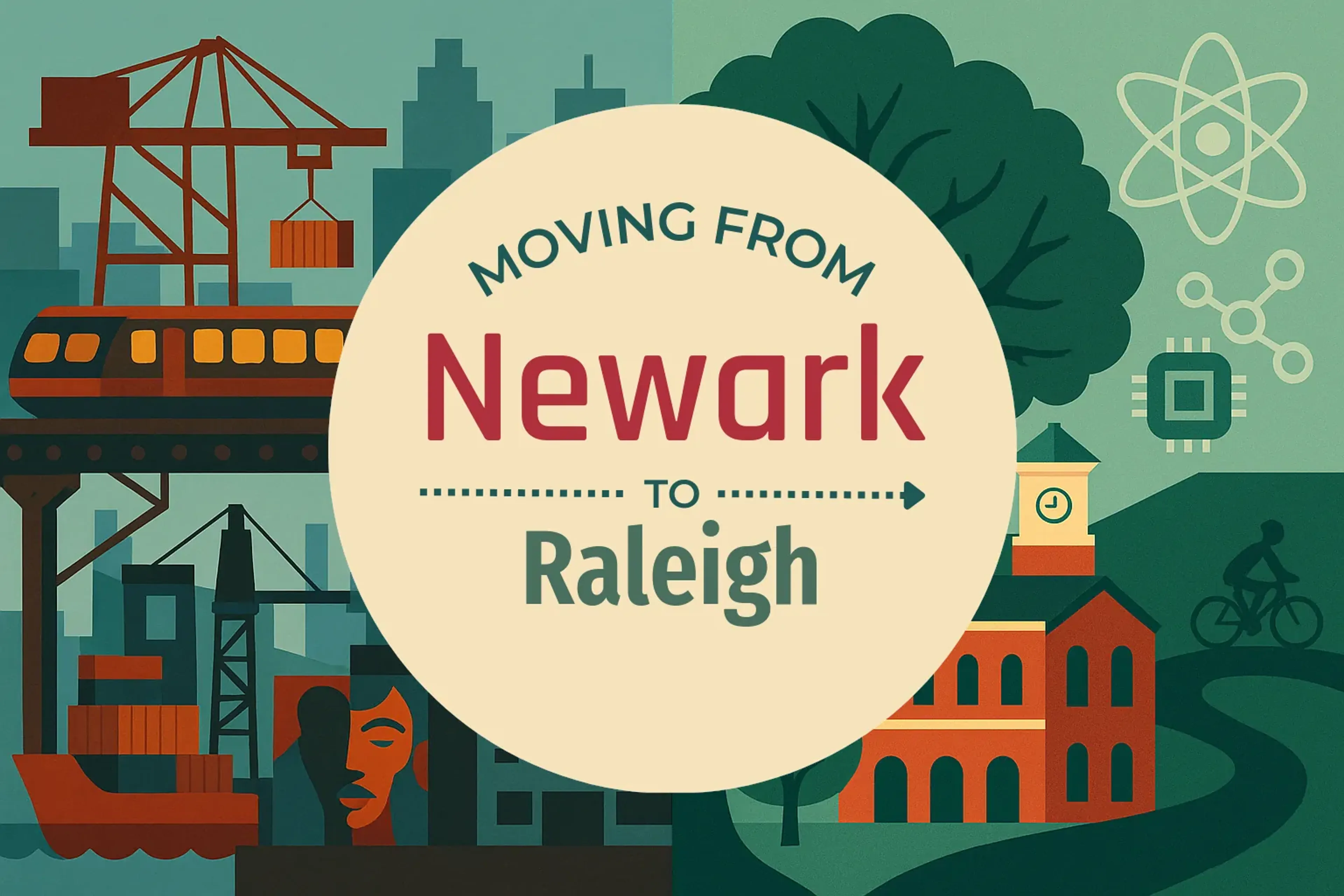 Side-by-side comparison of Newark to Raleigh moving companies
