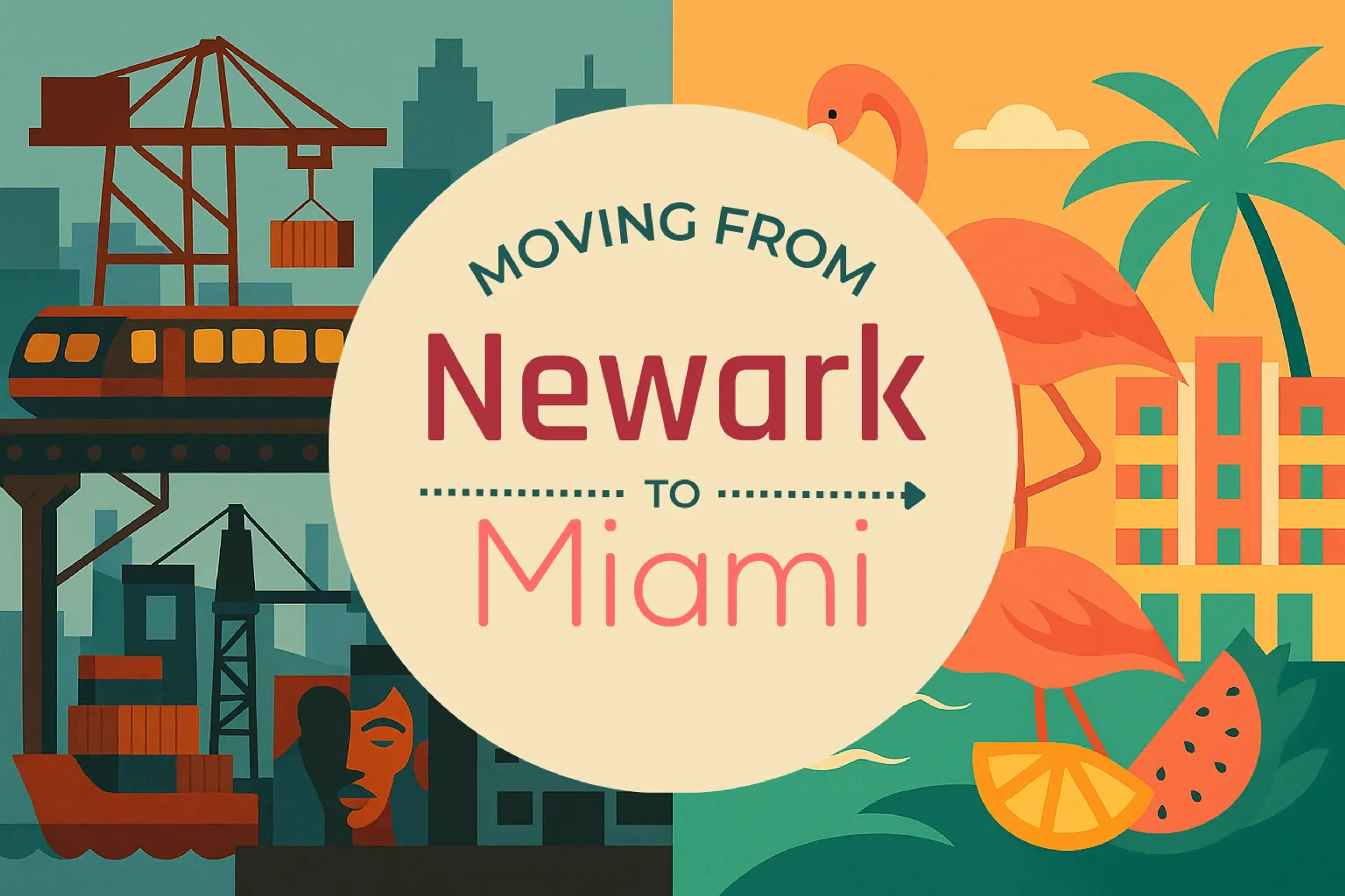 Side-by-side comparison of Newark to Miami moving companies