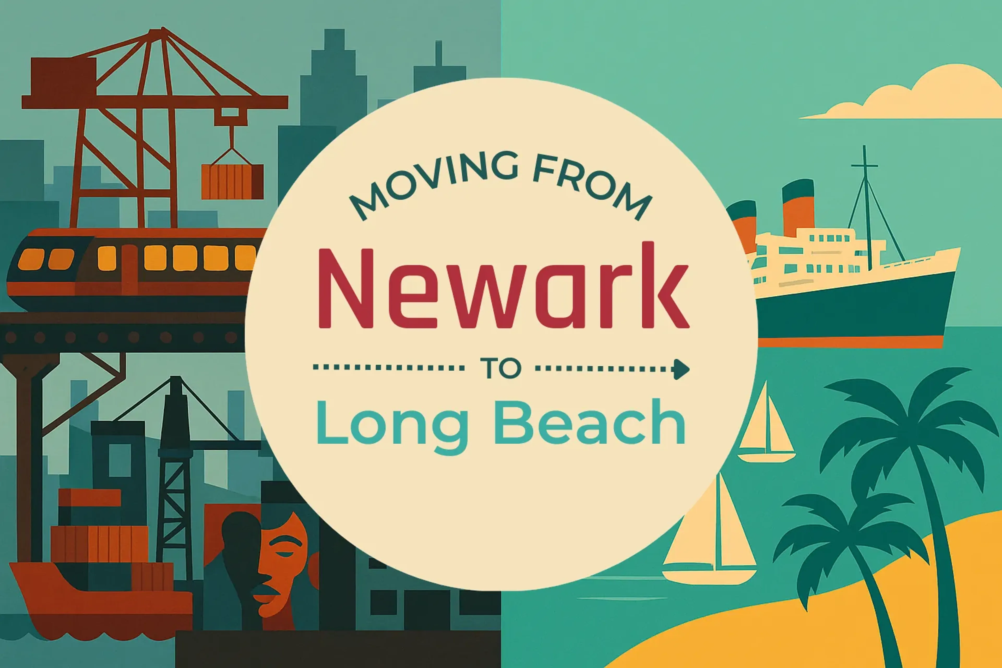Side-by-side comparison of Newark to Long Beach moving companies