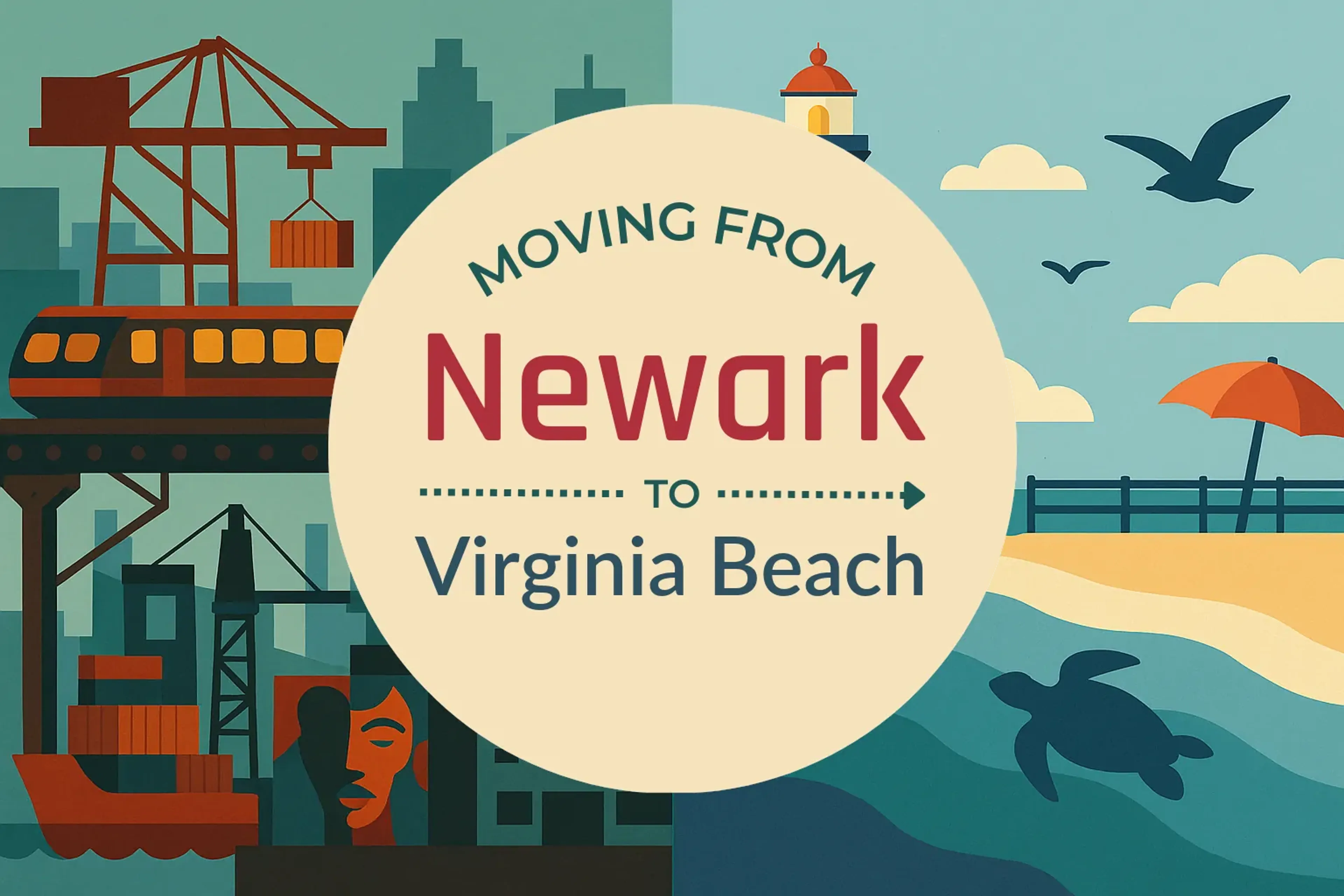 Side-by-side comparison of Newark to Virginia Beach moving companies