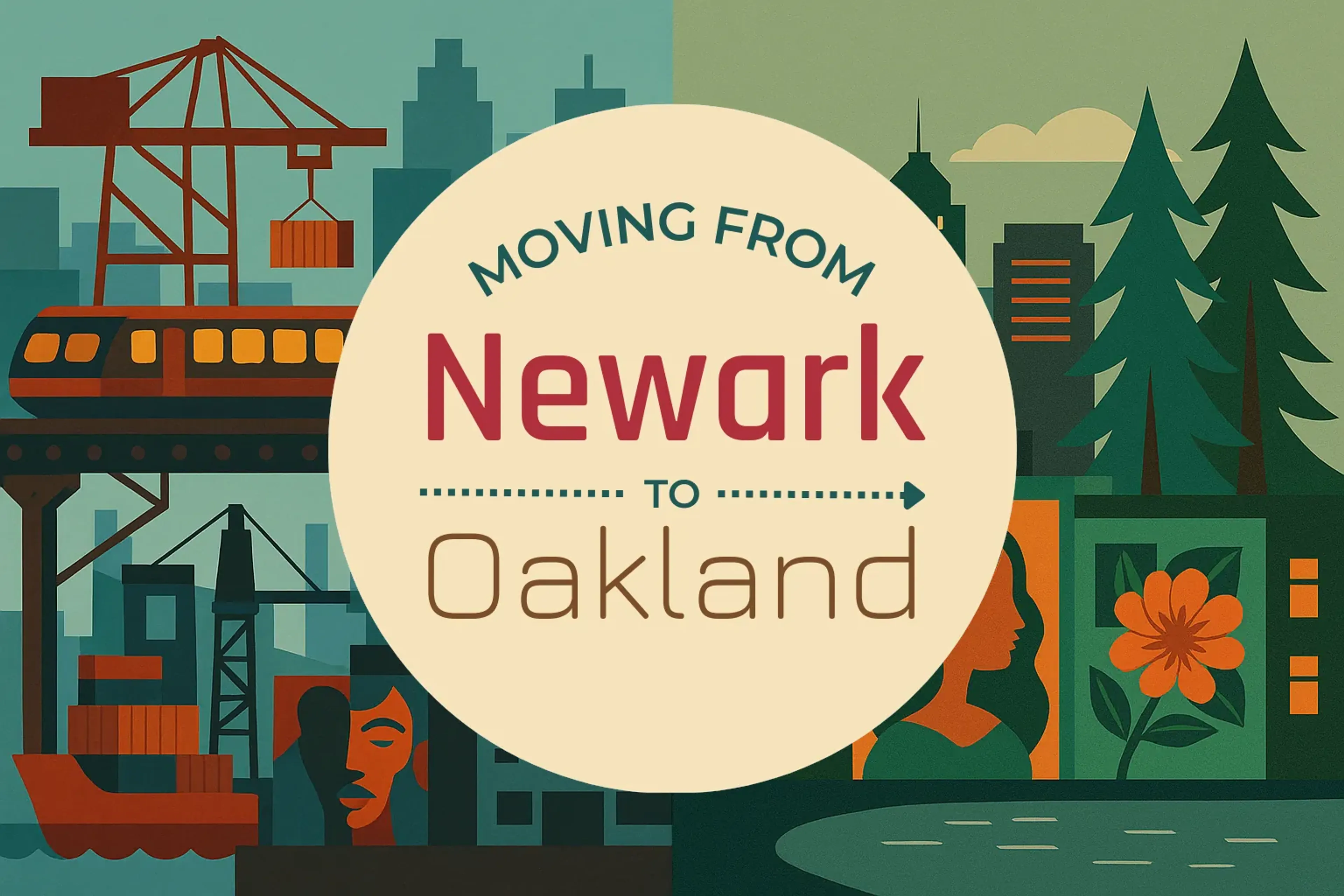 Side-by-side comparison of Newark to Oakland moving companies