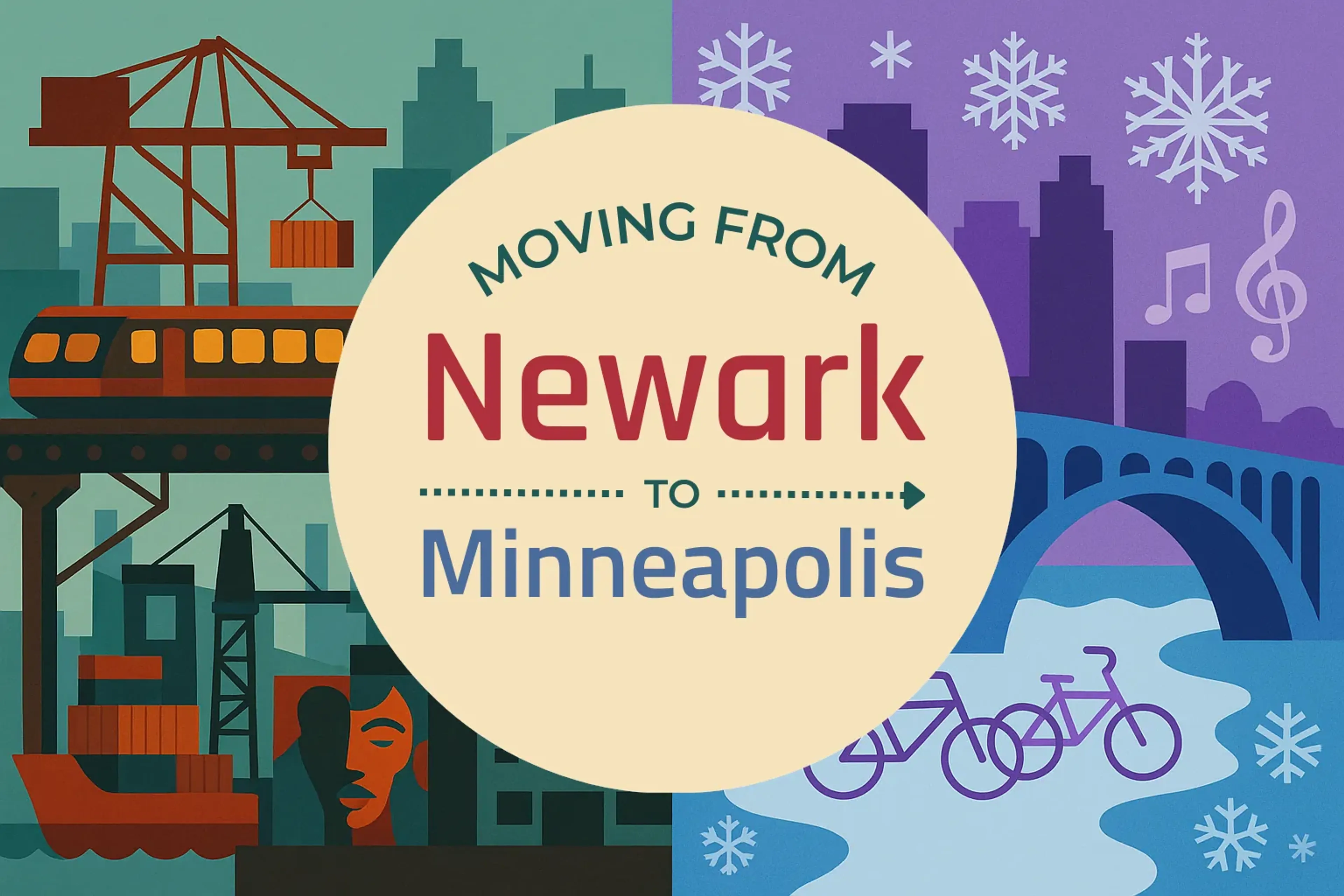 Side-by-side comparison of Newark to Minneapolis moving companies