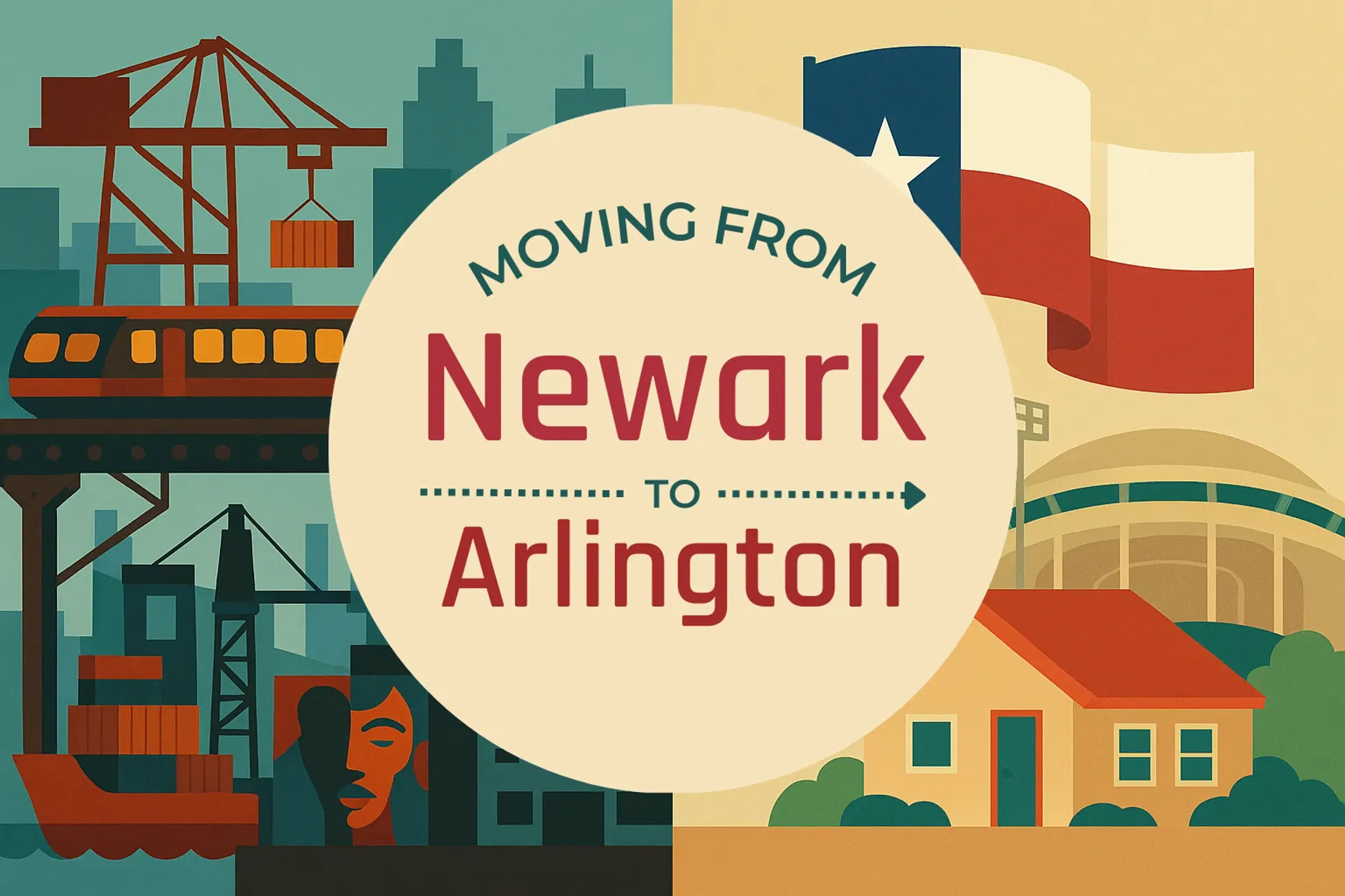 Side-by-side comparison of Newark to Arlington moving companies
