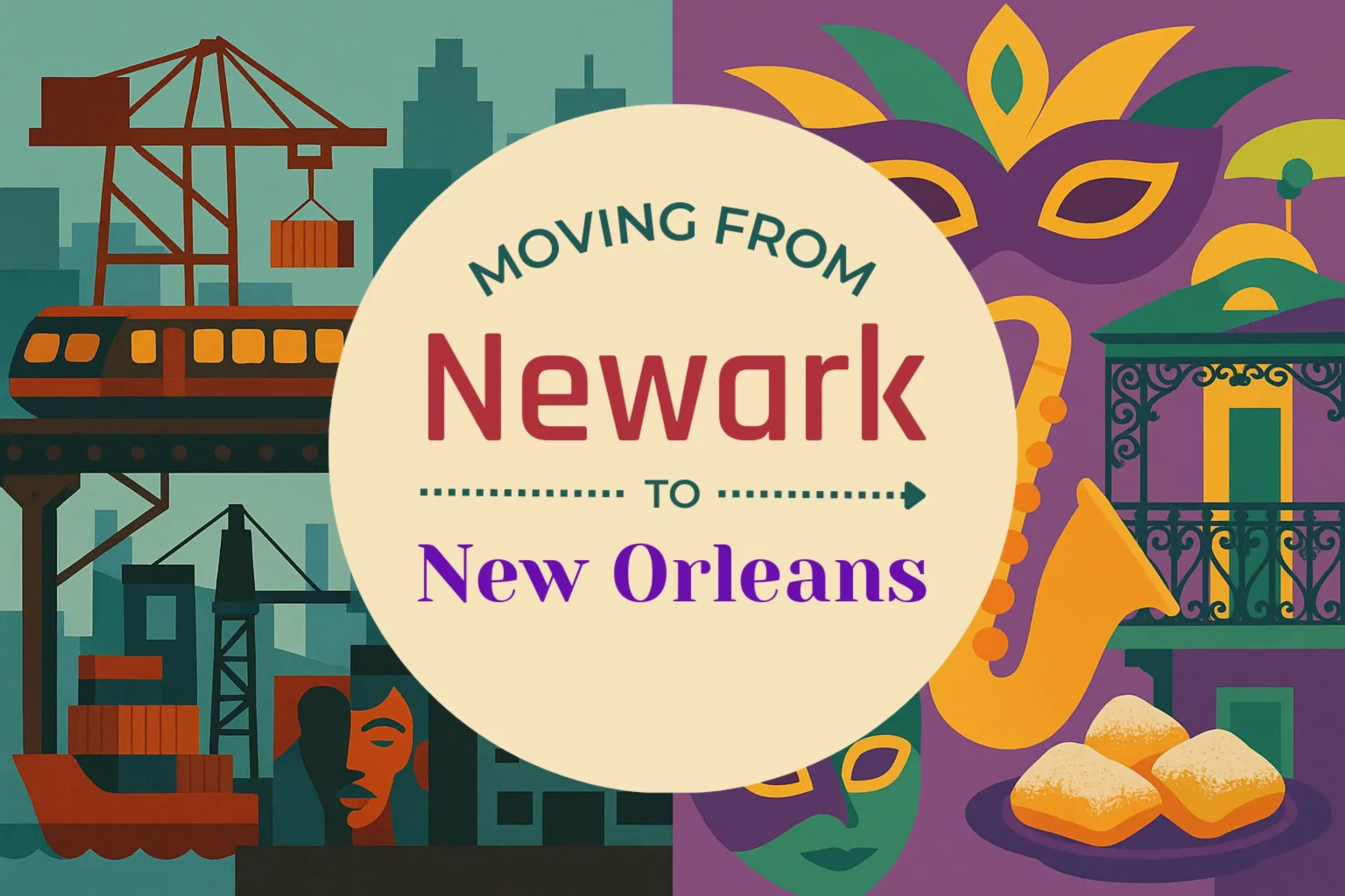 Side-by-side comparison of Newark to New Orleans moving companies