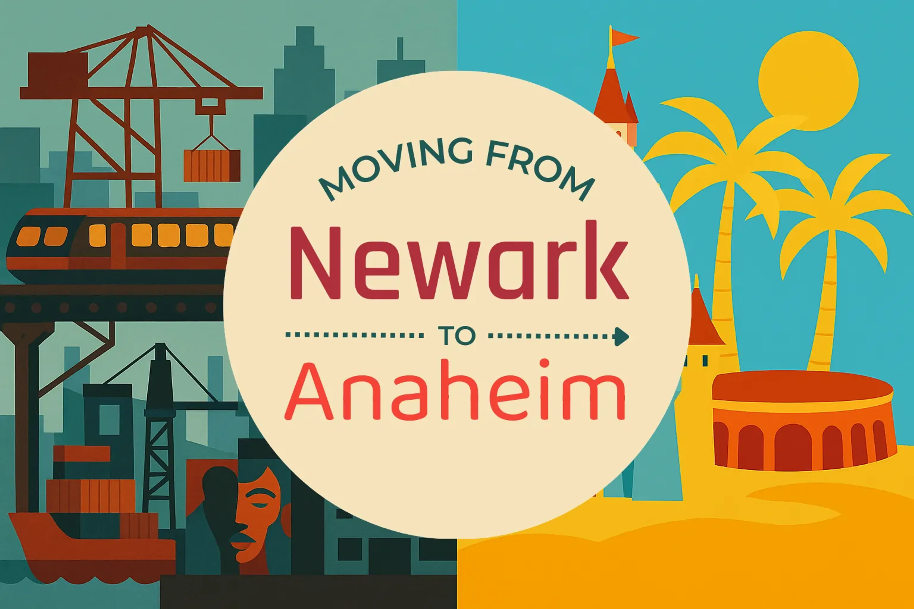 Side-by-side comparison of Newark to Anaheim moving companies