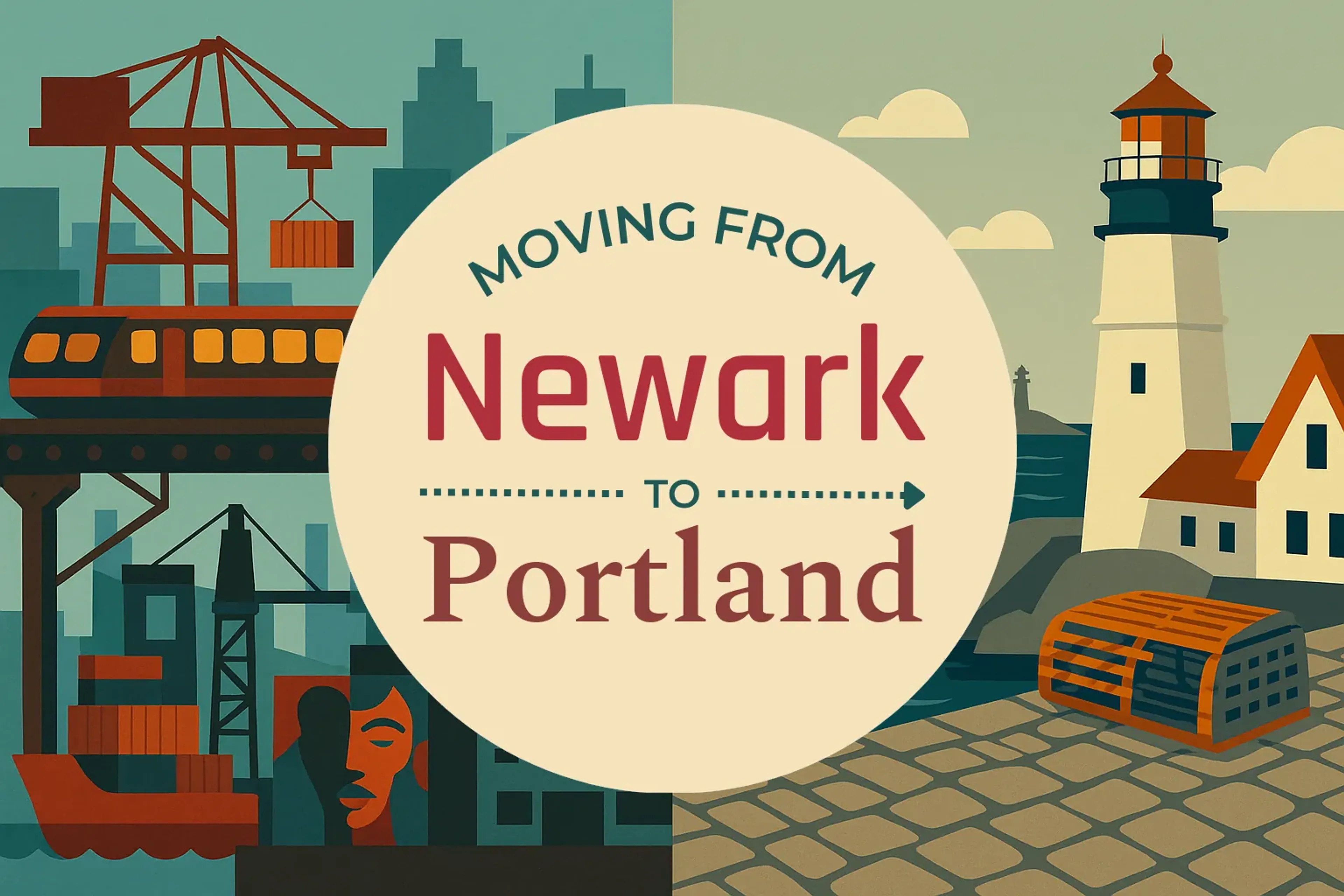 Side-by-side comparison of Newark to Portland moving companies