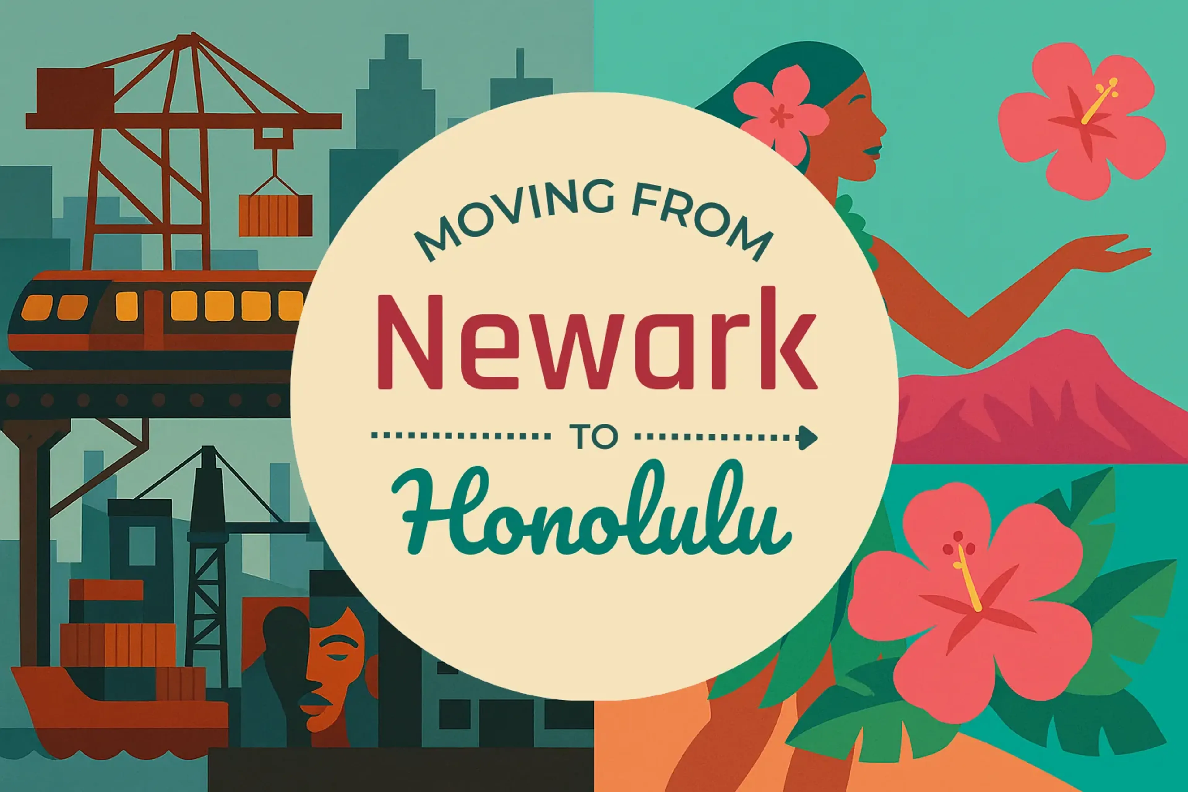 Side-by-side comparison of Newark to Honolulu moving companies