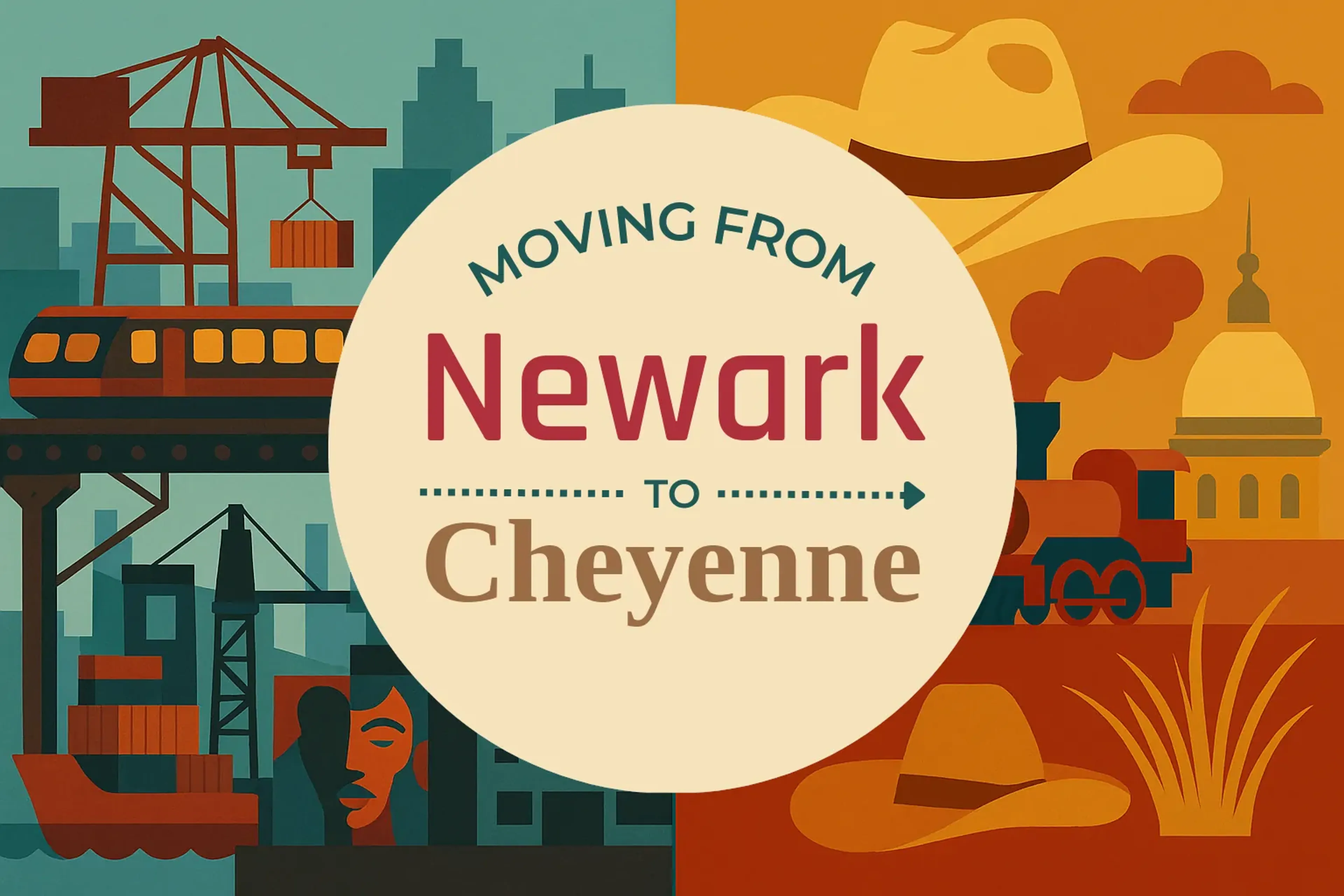 Side-by-side comparison of Newark to Cheyenne moving companies